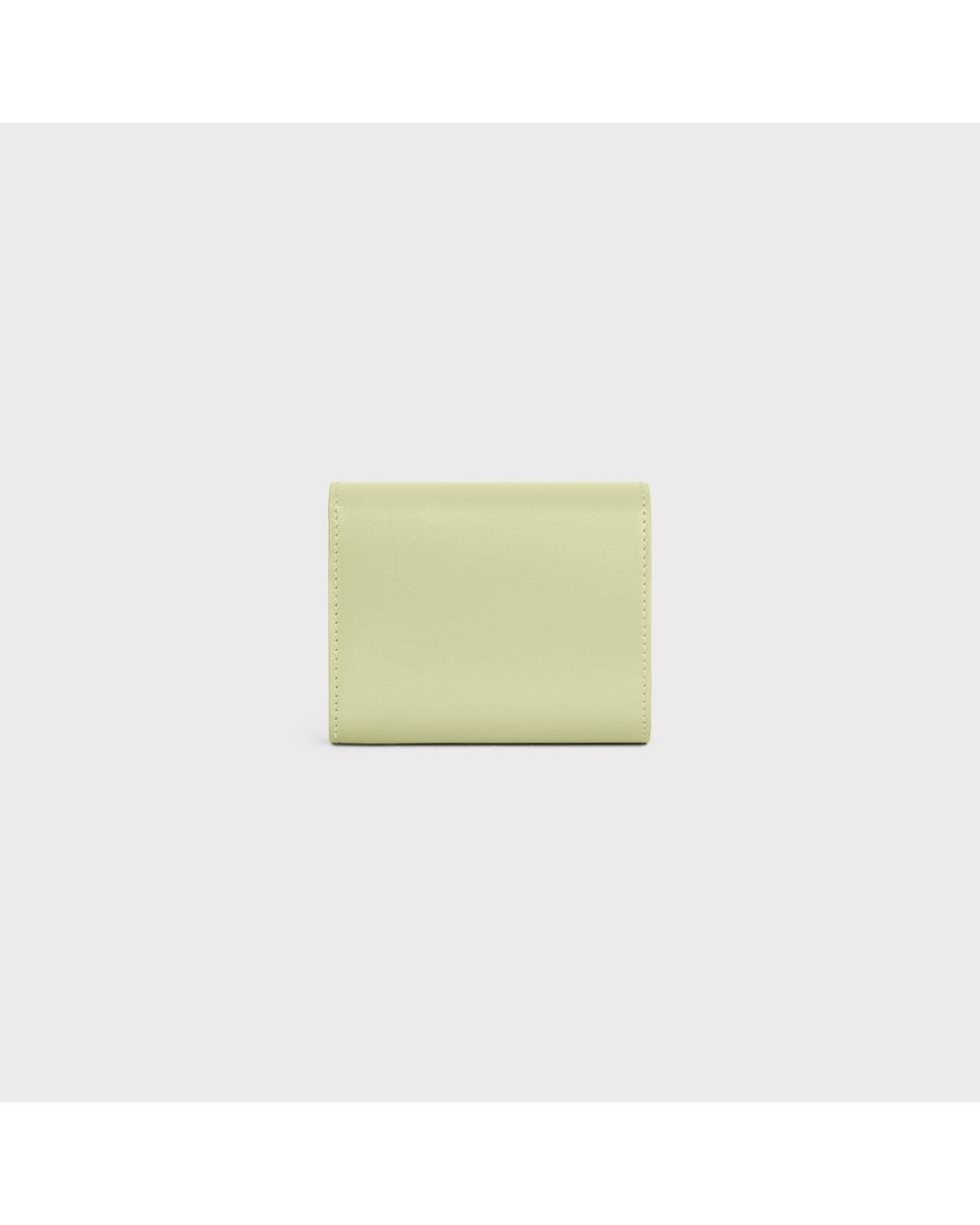 Céline Yellow Small Flap Wallet Triomphe