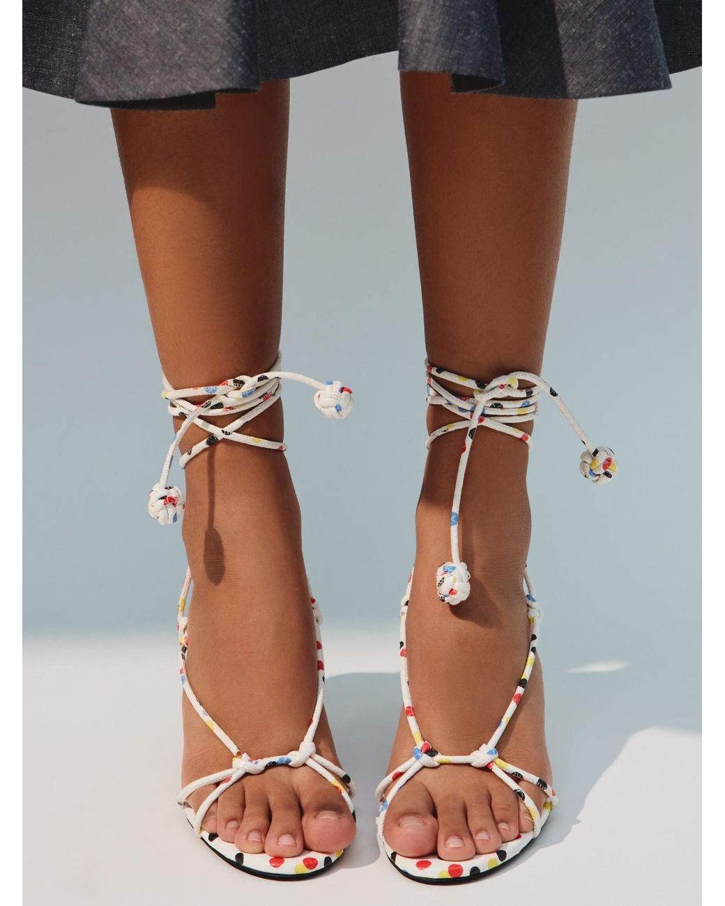 Jacquemus White The Tourni Sandals