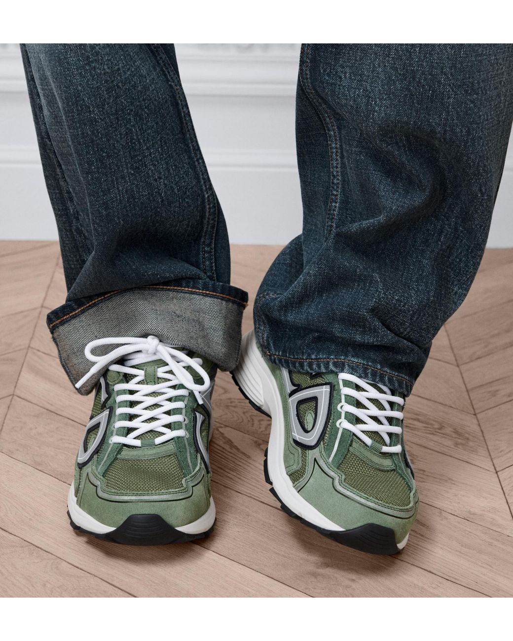 Dior Green Homme B30 Countdown Sneakers for men