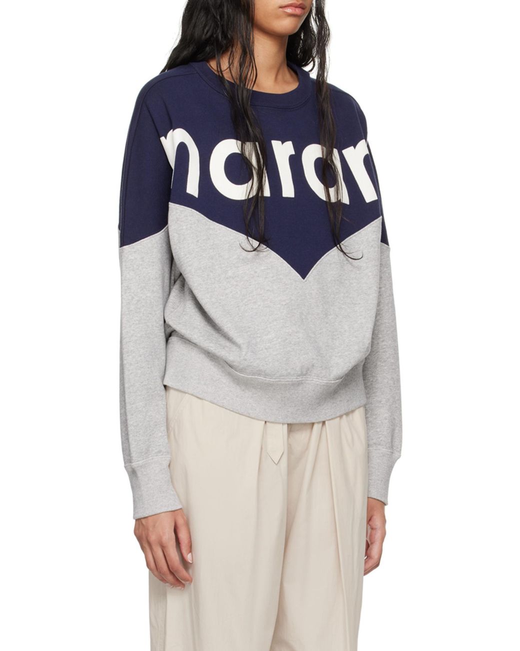 Isabel Marant Blue Isabel Marant Étoile Houston Logo Printed Crewneck Sweatshirt