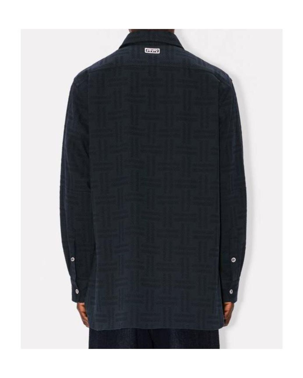 KENZO Blue Weave' Workwear Overshirt for men