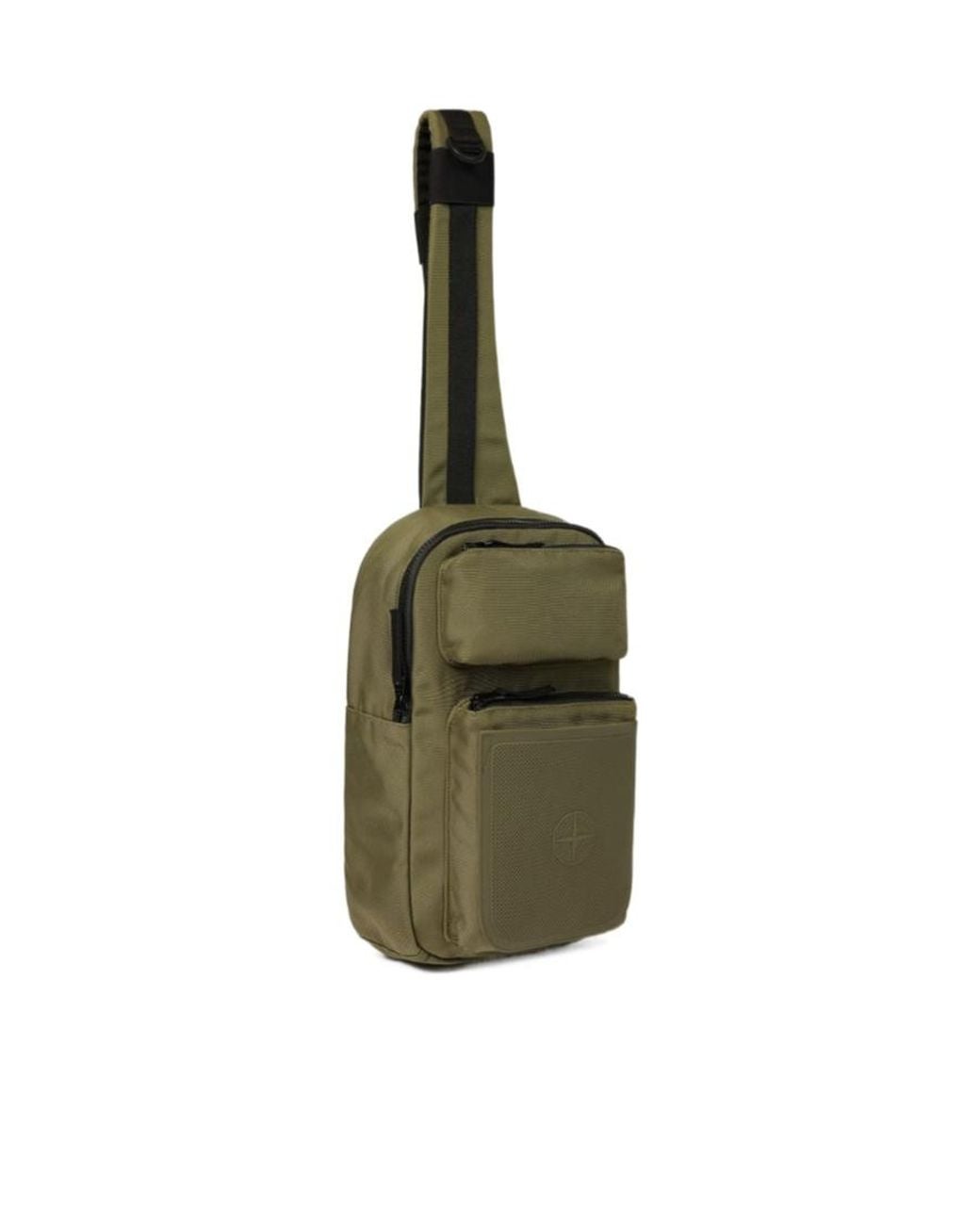 Stone Island Green Compact Canvas Backpack for men