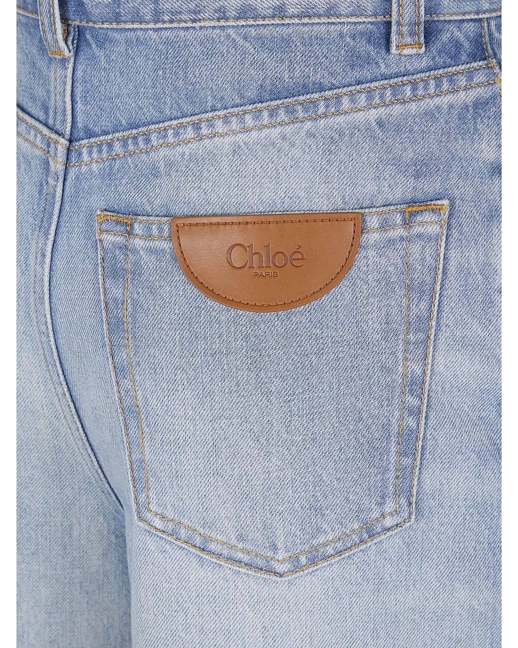 Chloé Blue Chloé High-Waisted Wide-Leg Jeans