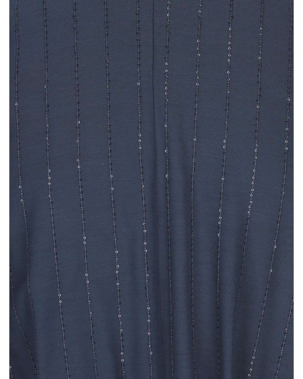 Brunello Cucinelli Blue Chalk Stripe Blazer