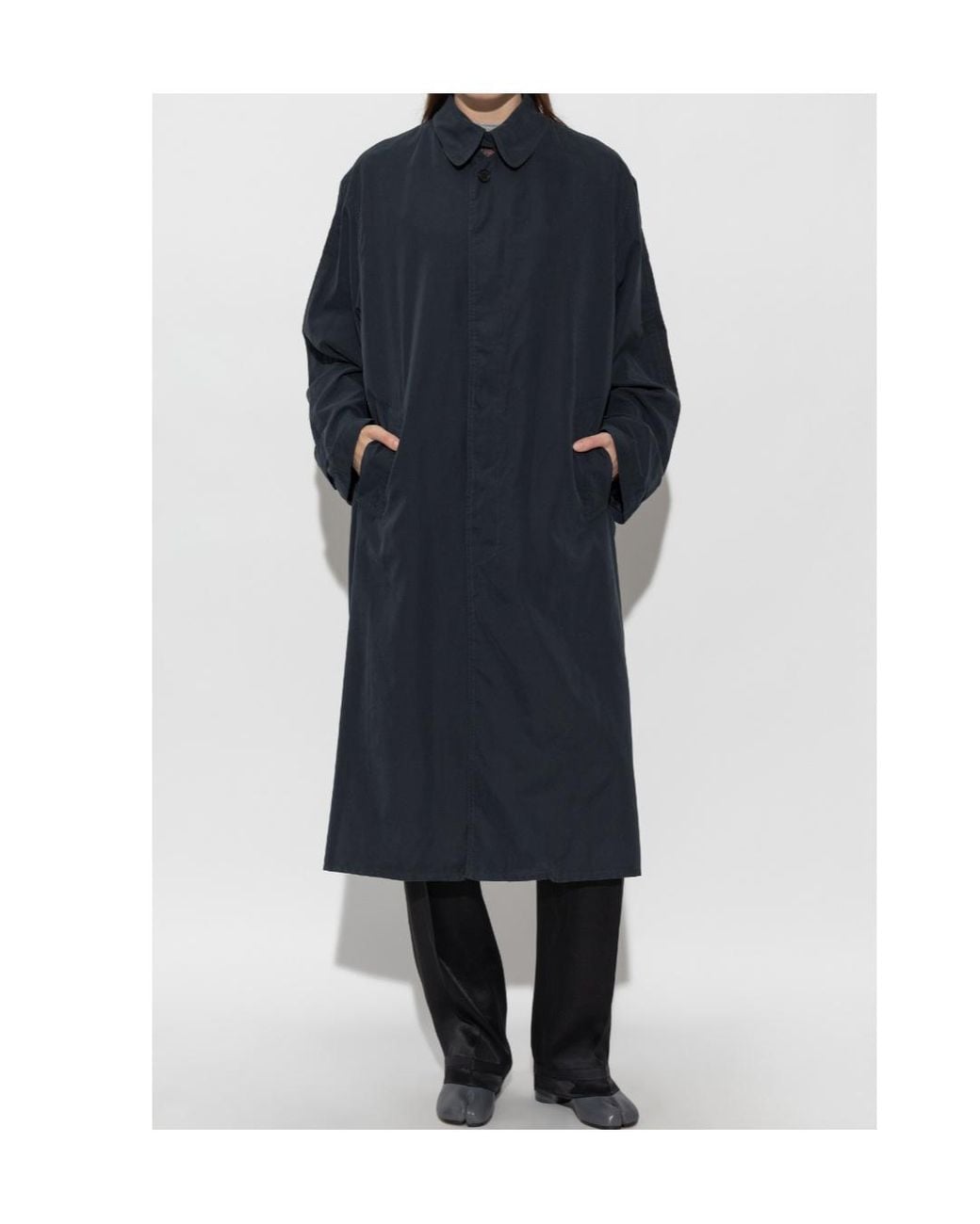 Maison Margiela Blue Single Vent Oversized Coat