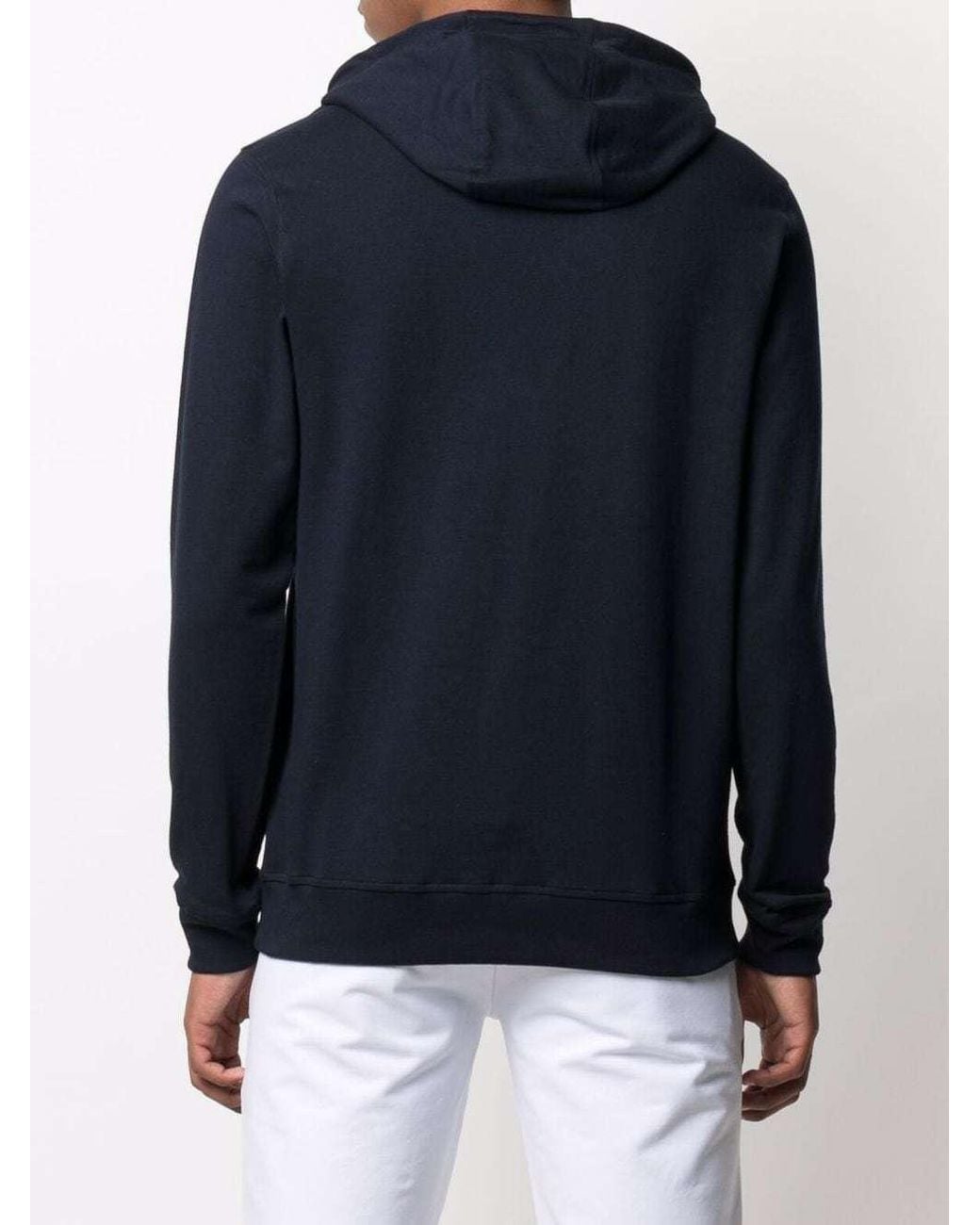 Paul & Shark Blue Logo Print Hoodie for men