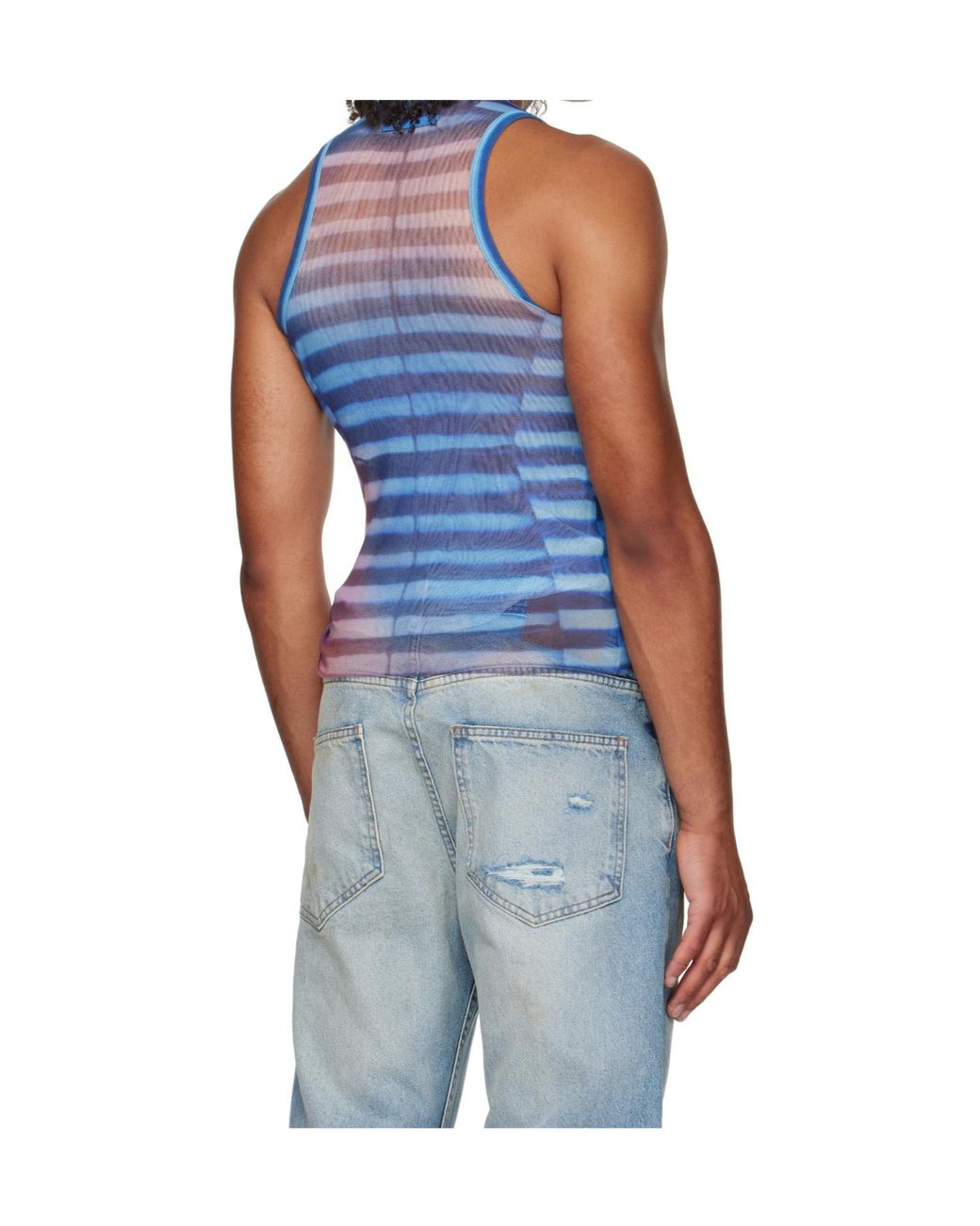 Jean Paul Gaultier Blue Air Tank Top