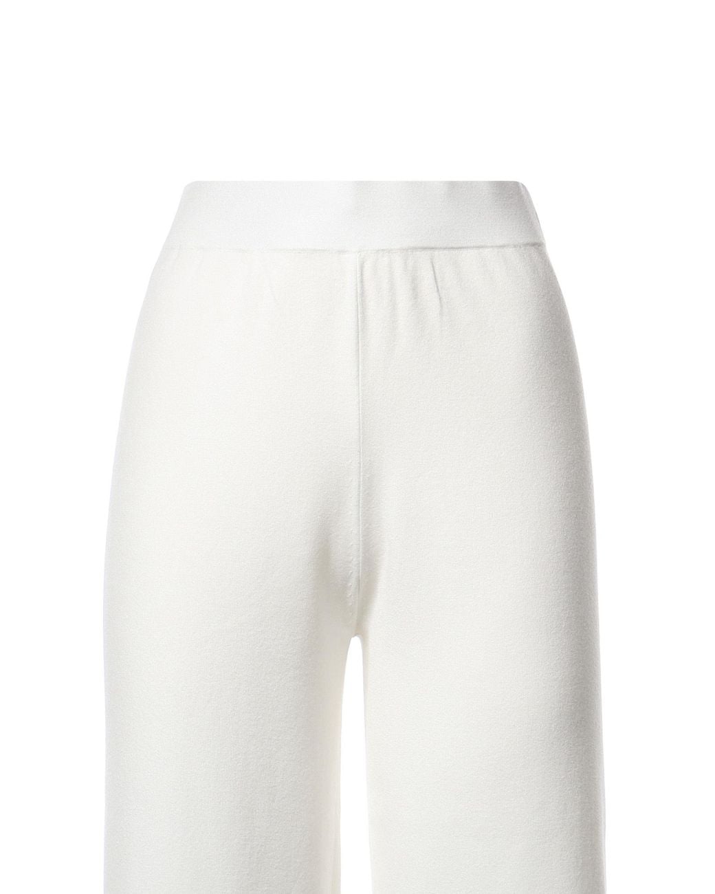 Max Mara White Elastic Waist Casual Pants