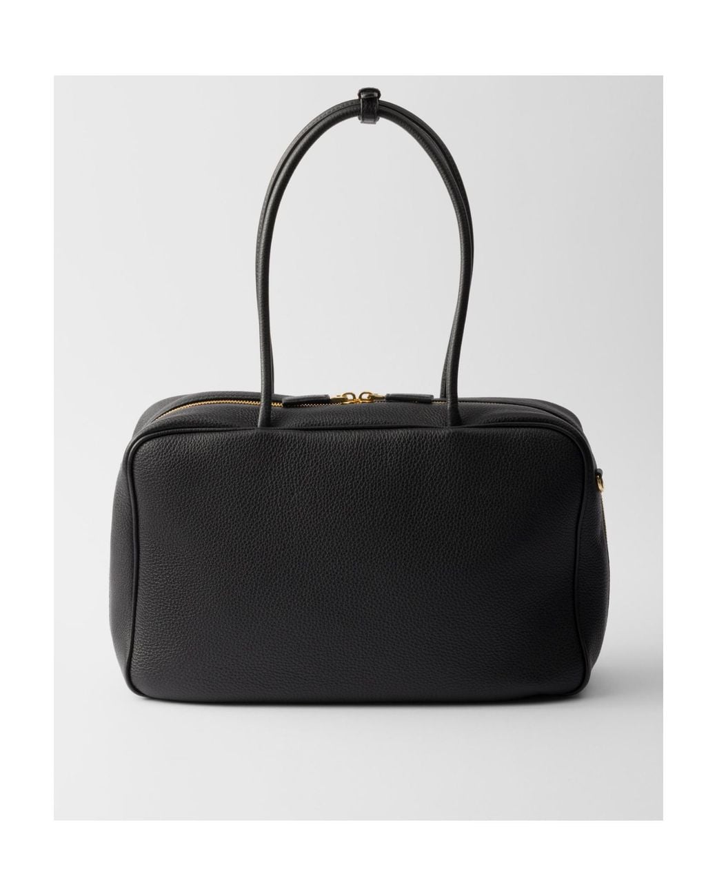 Prada Black Zip-Up Top Handle Bag
