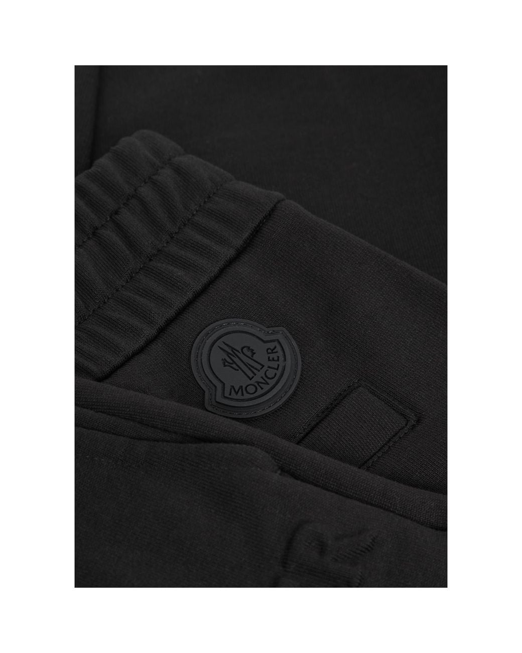 Moncler Black Cotton Slim-Fit Joggers for men