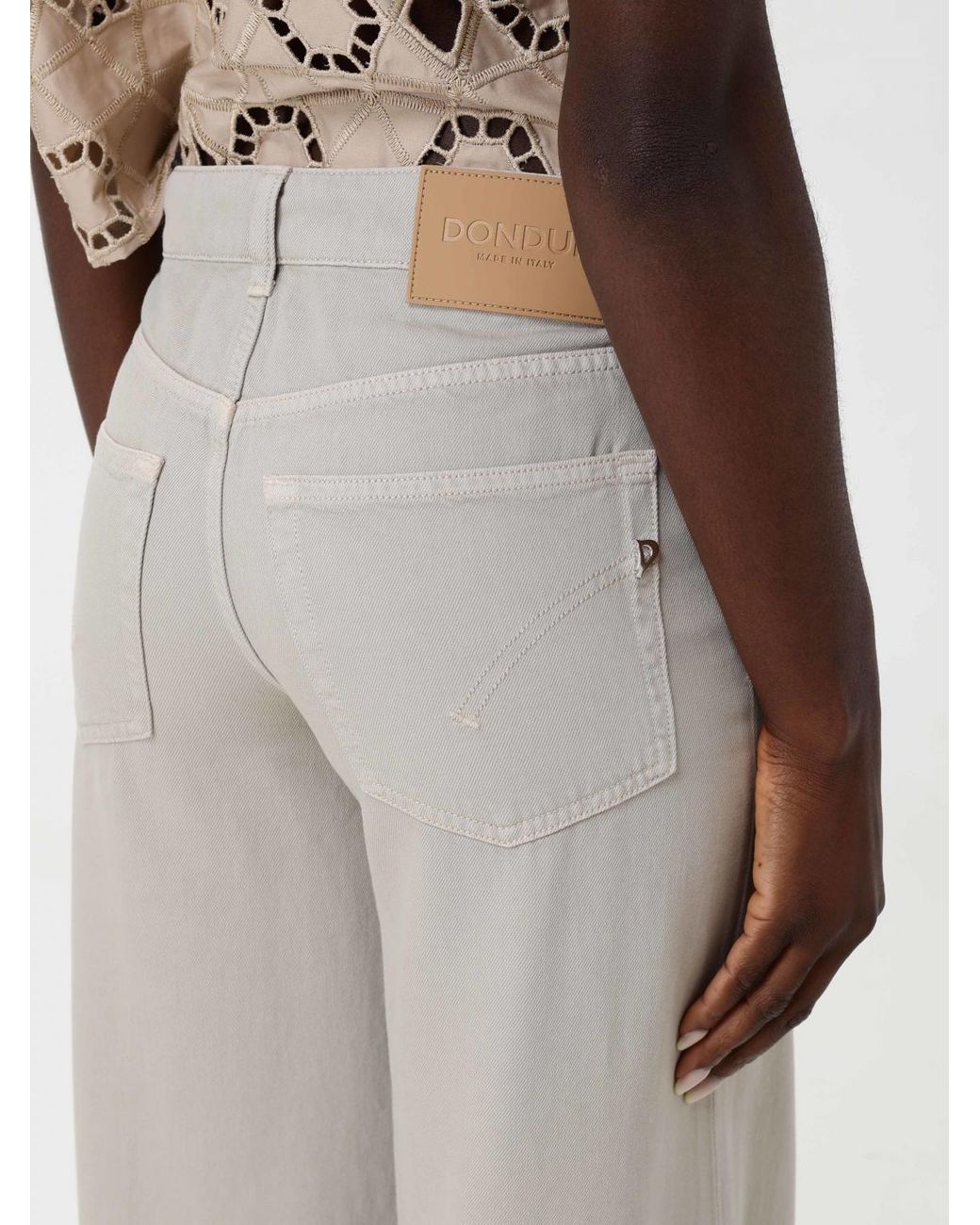 Dondup Gray Marlen Wide-Leg Jeans