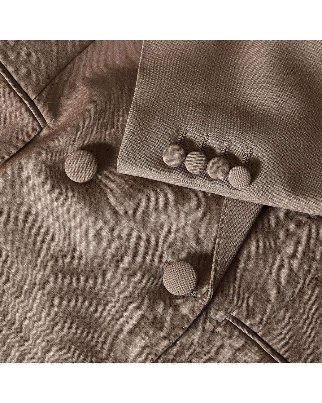 Valentino Brown Double-Breasted Long Blazer