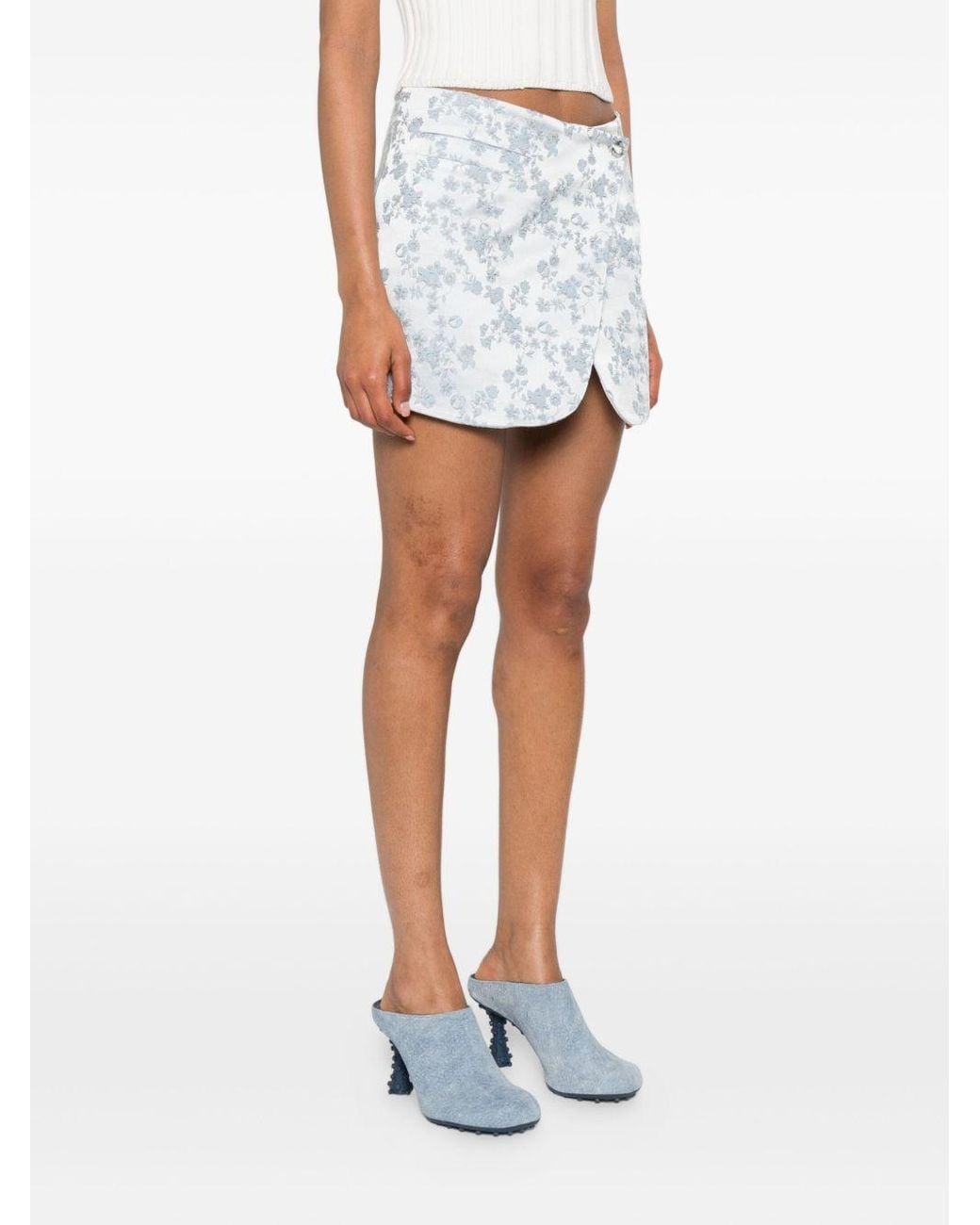 Coperni White Patterned Skirt