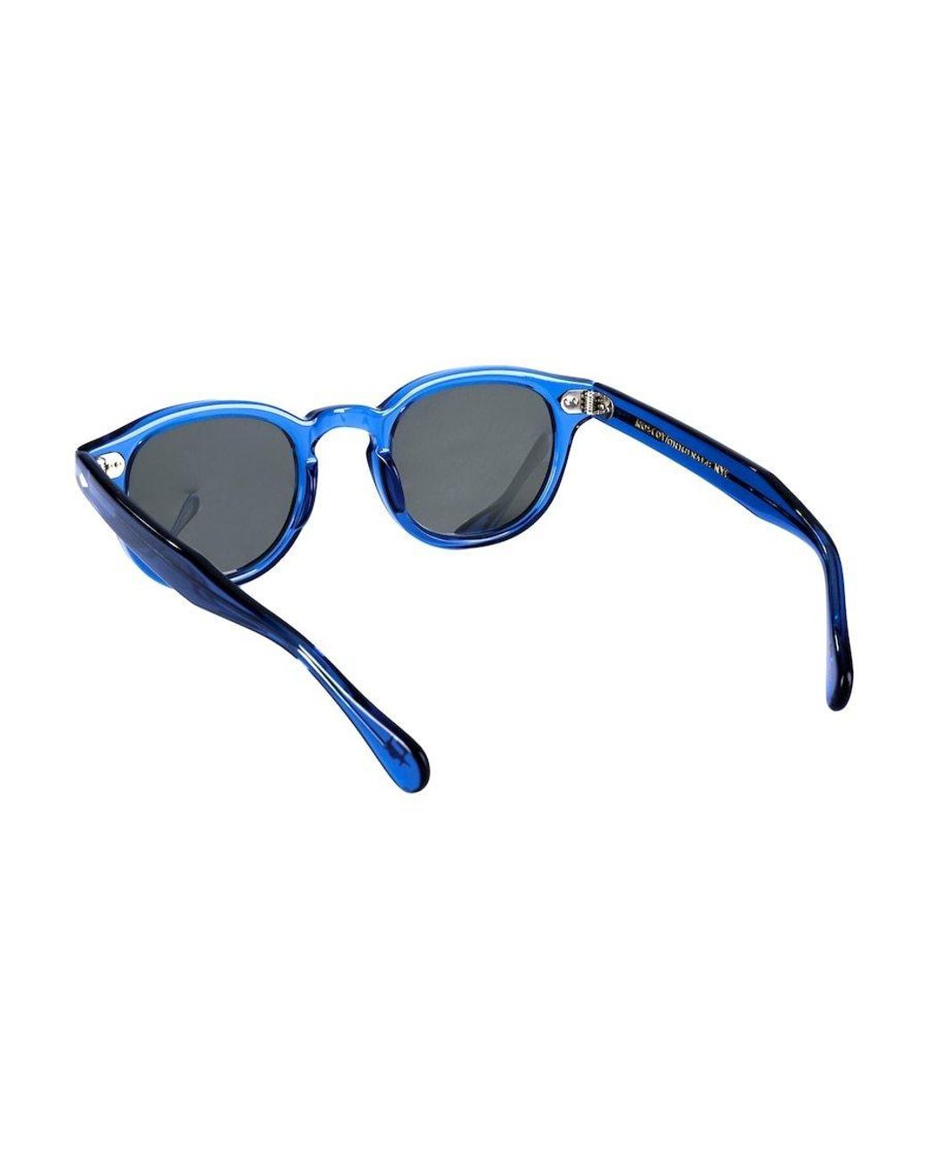 Moscot Blue Lemtosh Square Frame Glasses for men