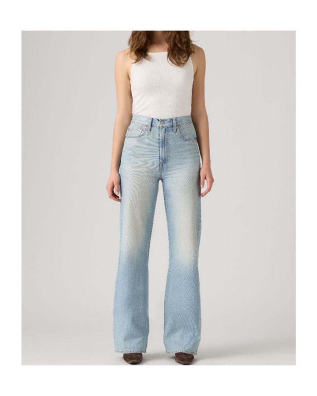 Levi's Blue Ribcage Wide Leg Jeans