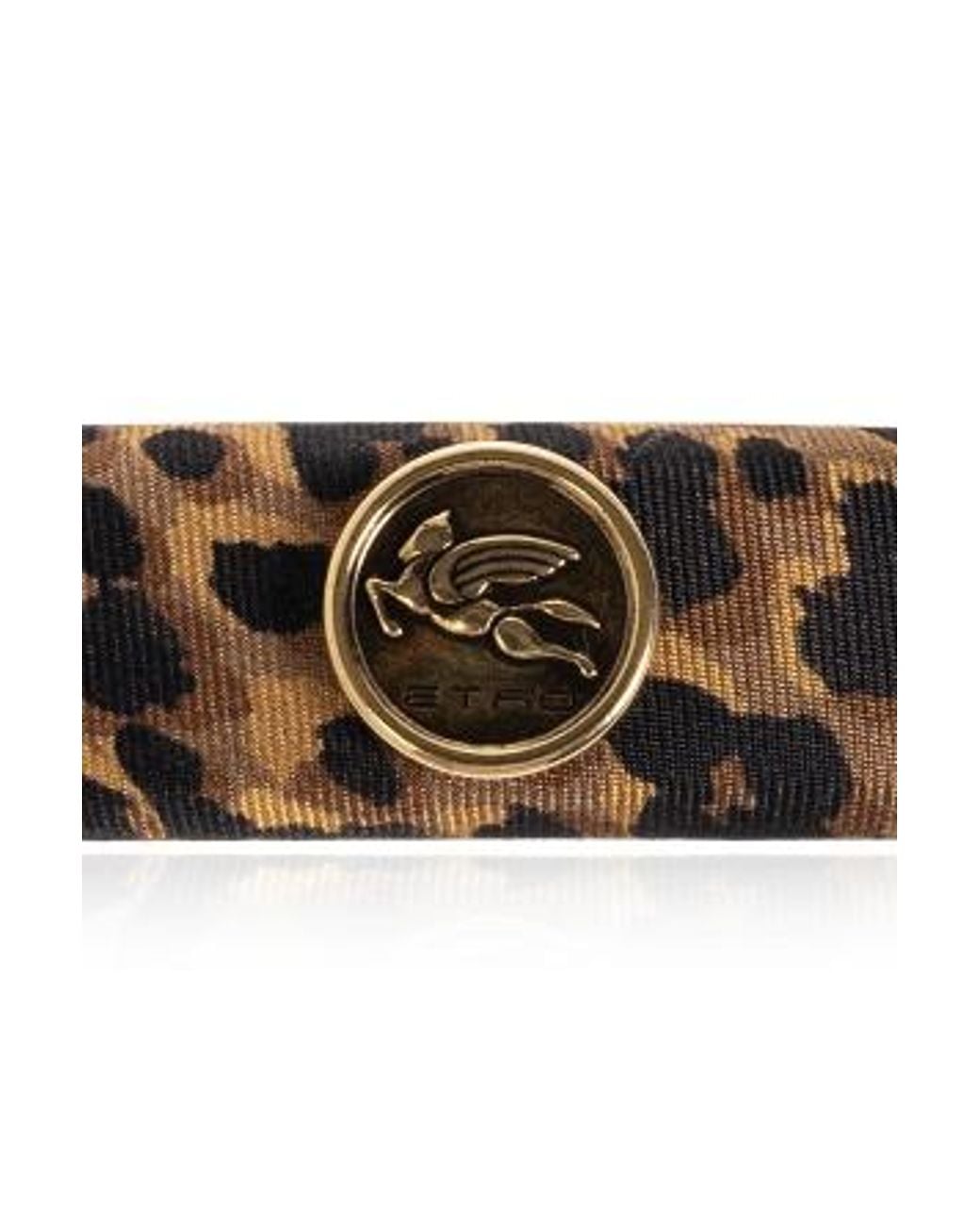 Etro White Logo Embellished Hair Clip