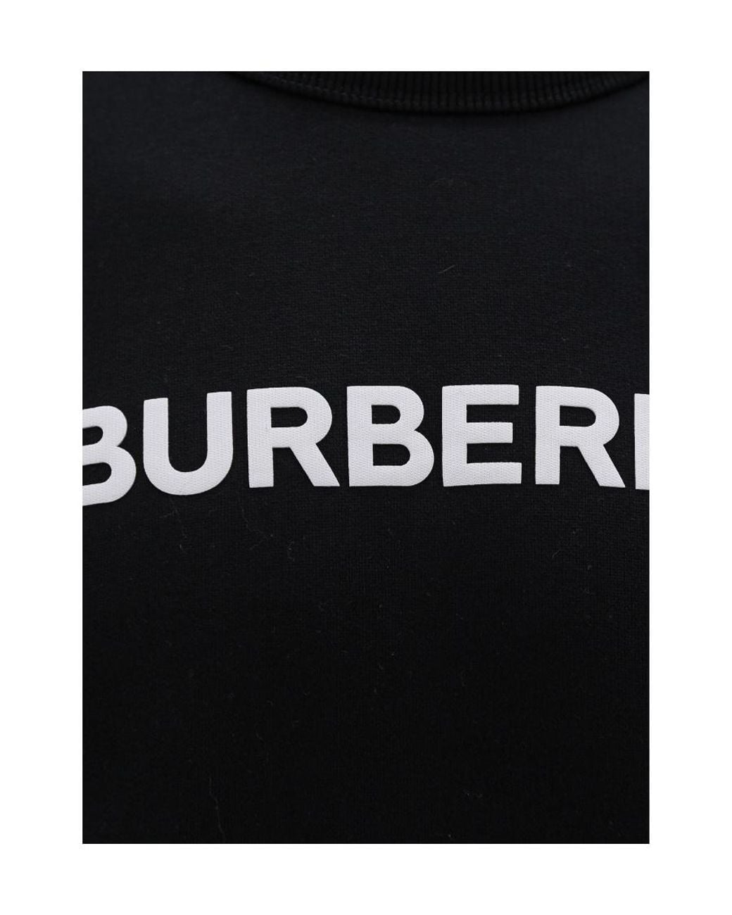 Burberry Black Logo Printed Crewneck Sweatshirt for men
