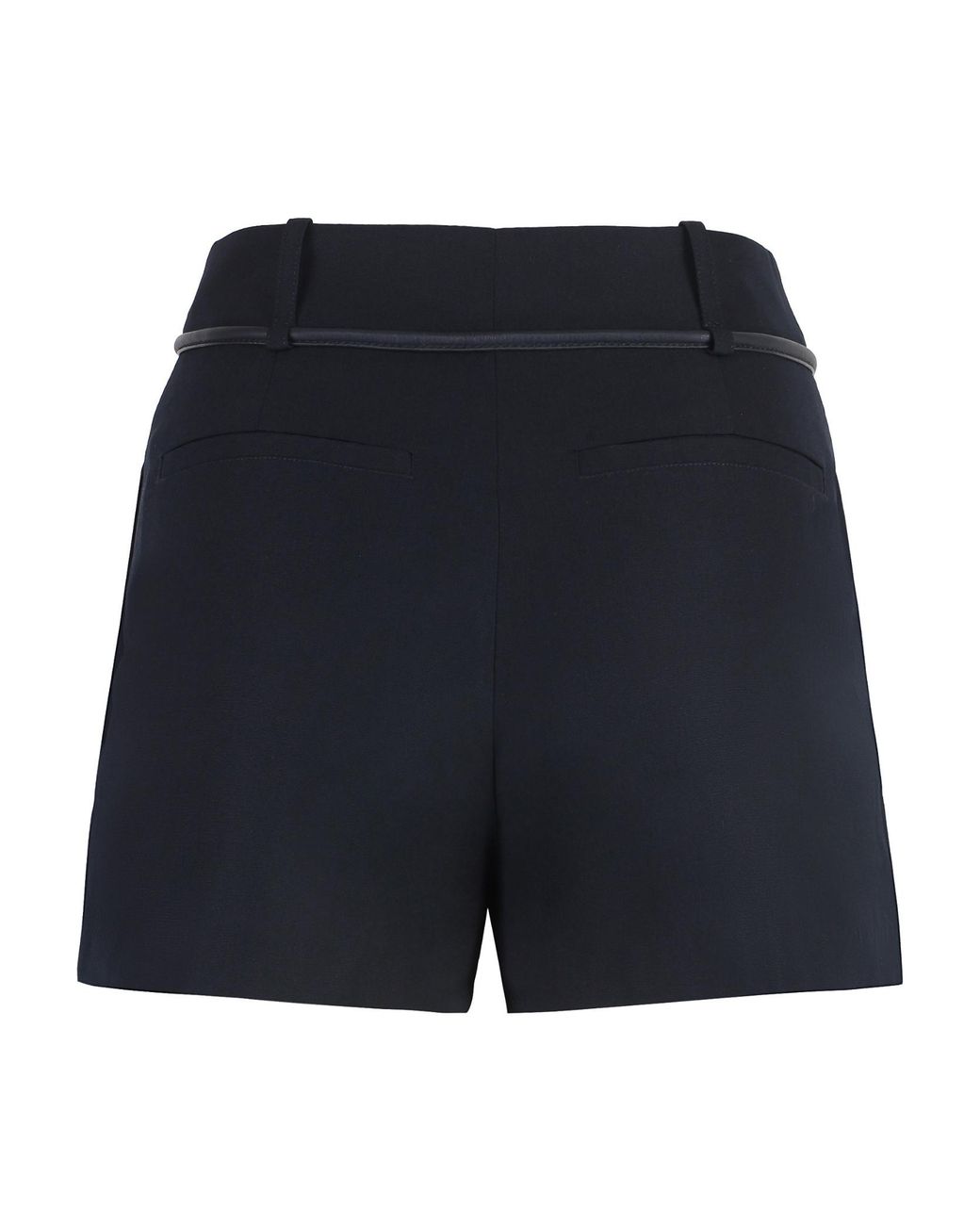 Yves Salomon Blue High-Waist Belted Shorts