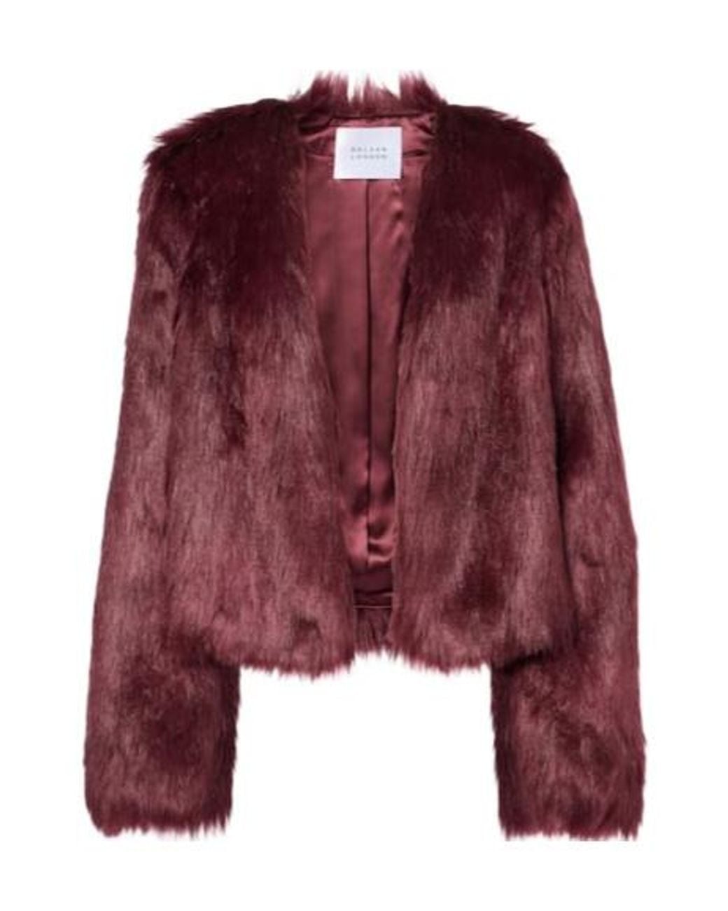Galvan Red Manouchi Faux Fur Jacket