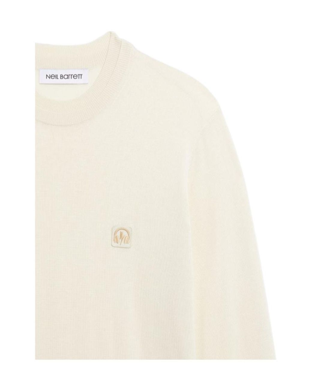 Neil Barrett White Music Bolt Logo-Patch Jumper for men