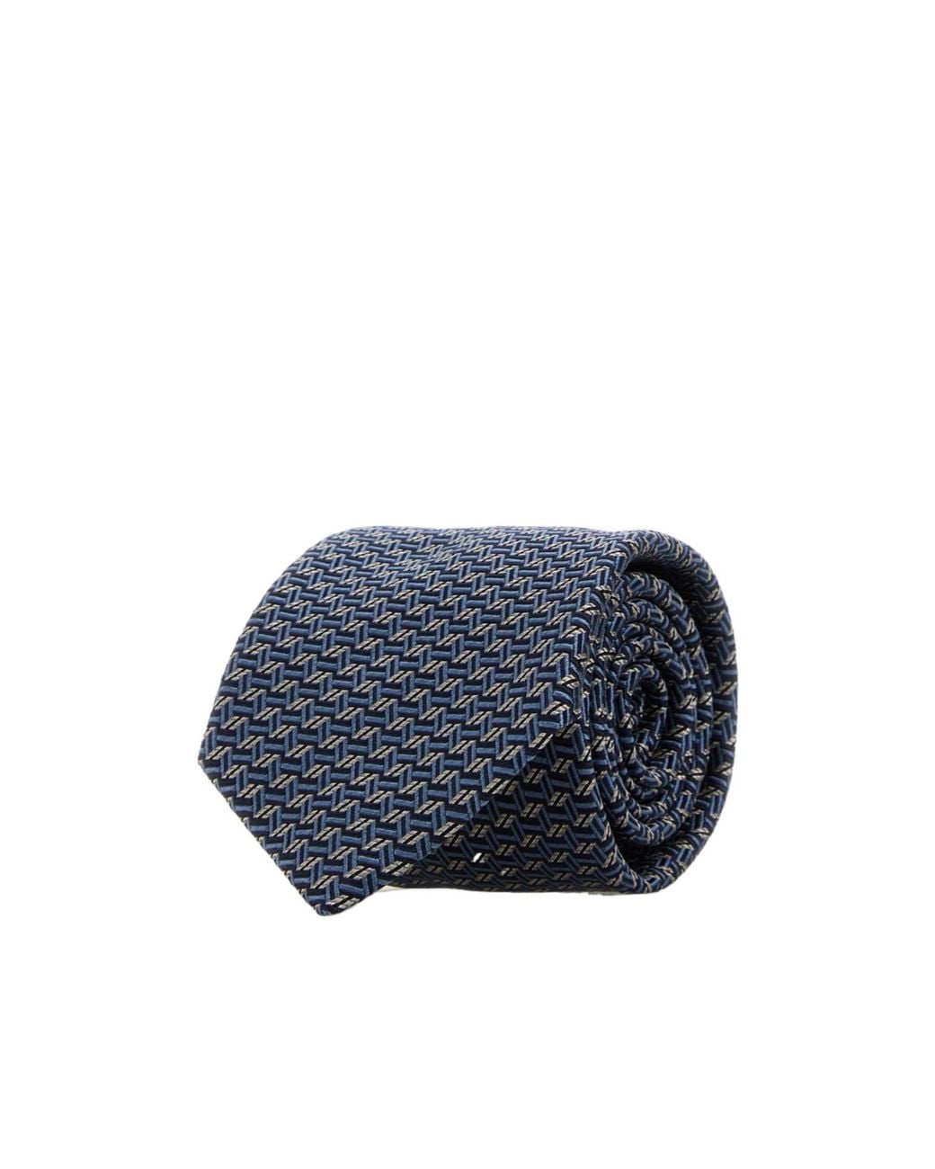 Brioni Blue Micro Motif Tie for men