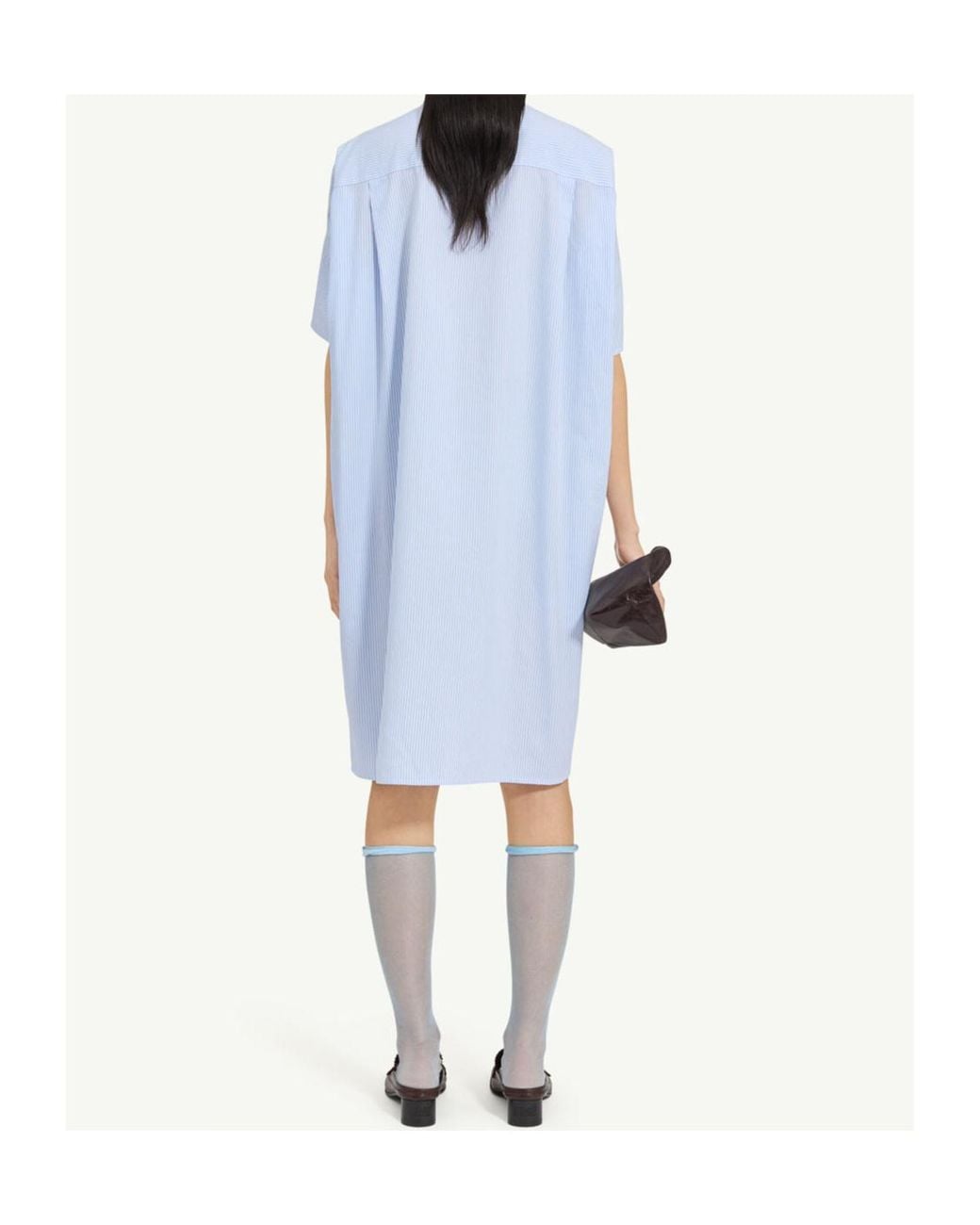 MM6 by Maison Margiela Blue Poplin Shirt Dress