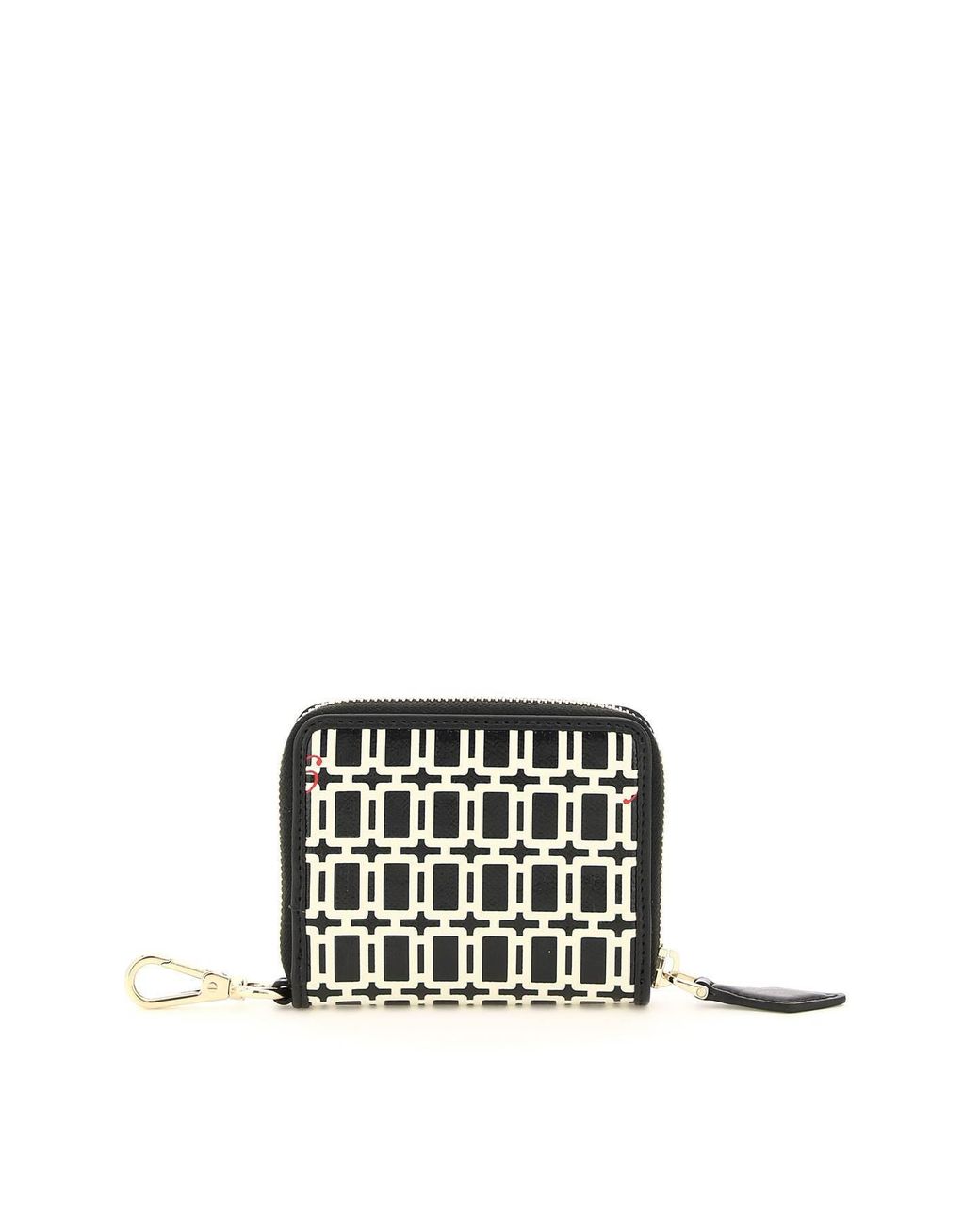Roger Vivier White Logo Print Zip-Around Wallet