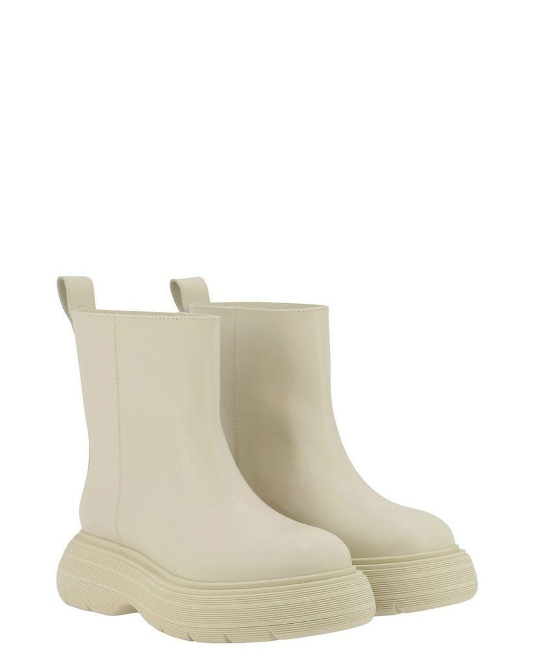 GIA COUTURE Natural Platform Ankle Boots