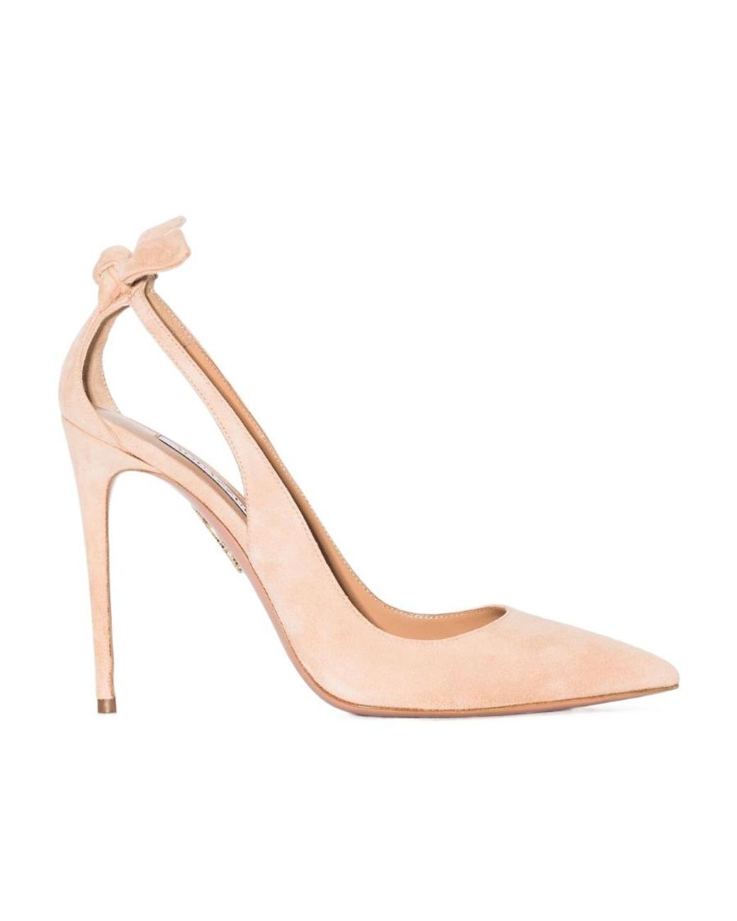 Aquazzura Pink Bow Tie 105Mm Pumps