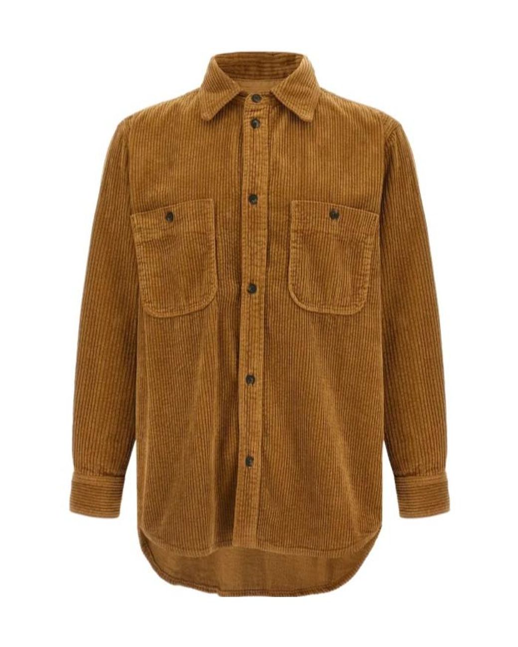 Isabel Marant Brown Corduroy Effect Shirt for men