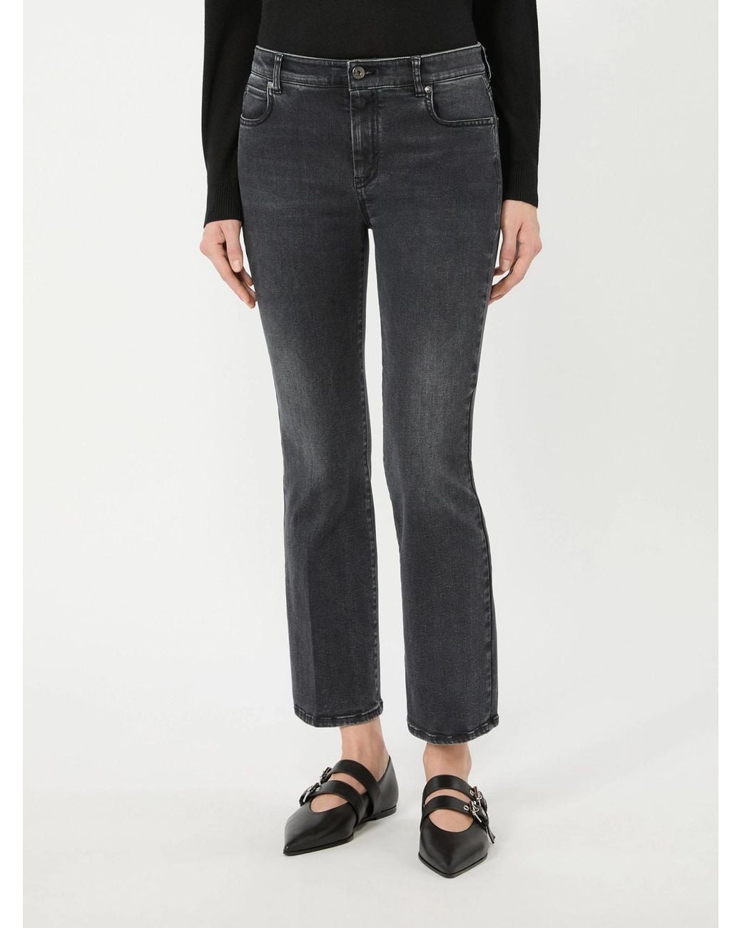 Weekend by Maxmara Black Wkdrapallo Straight Leg Jeans