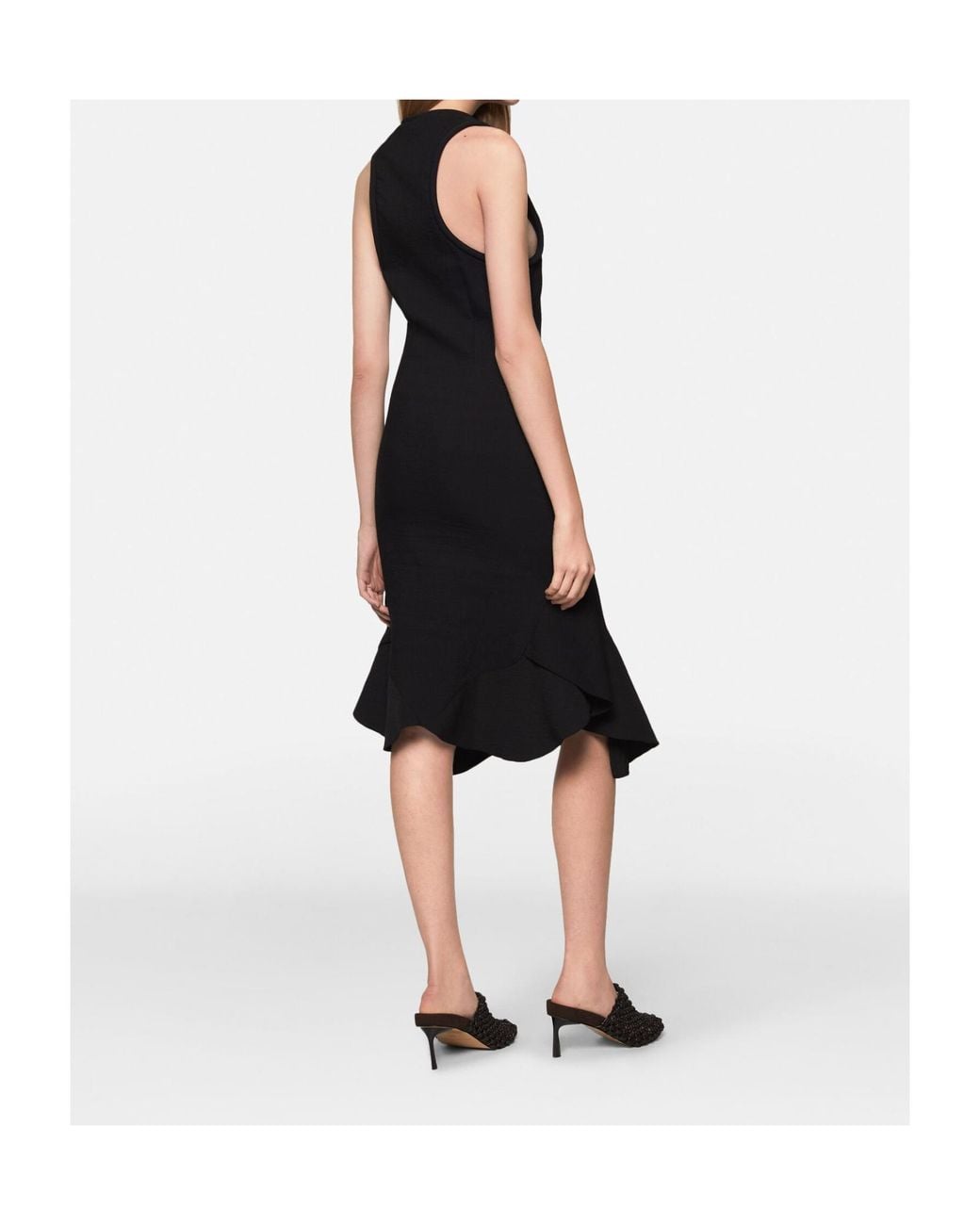 Stella McCartney Blue Peplum-Hem Dress