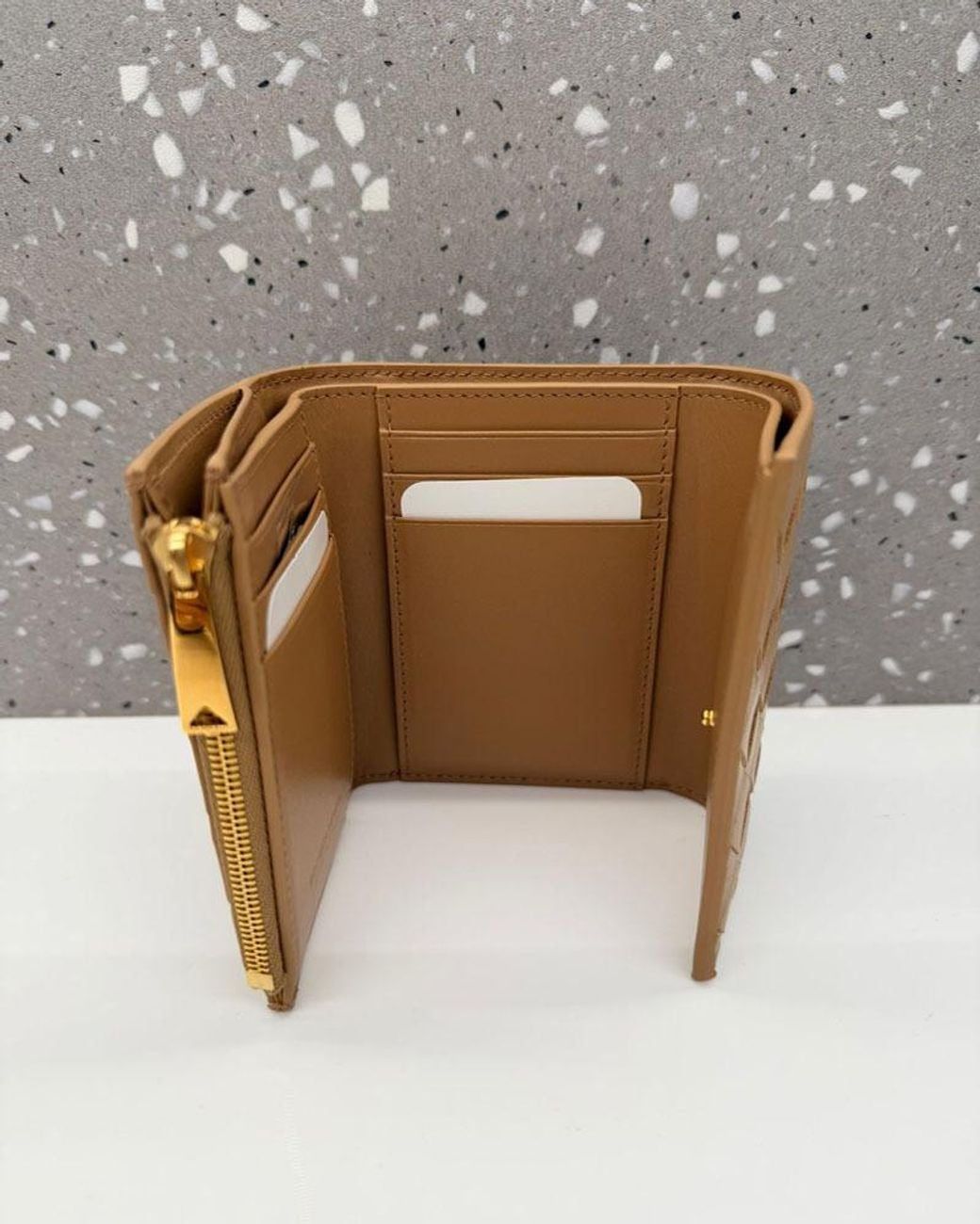 Bottega Veneta Natural Woven Wallet