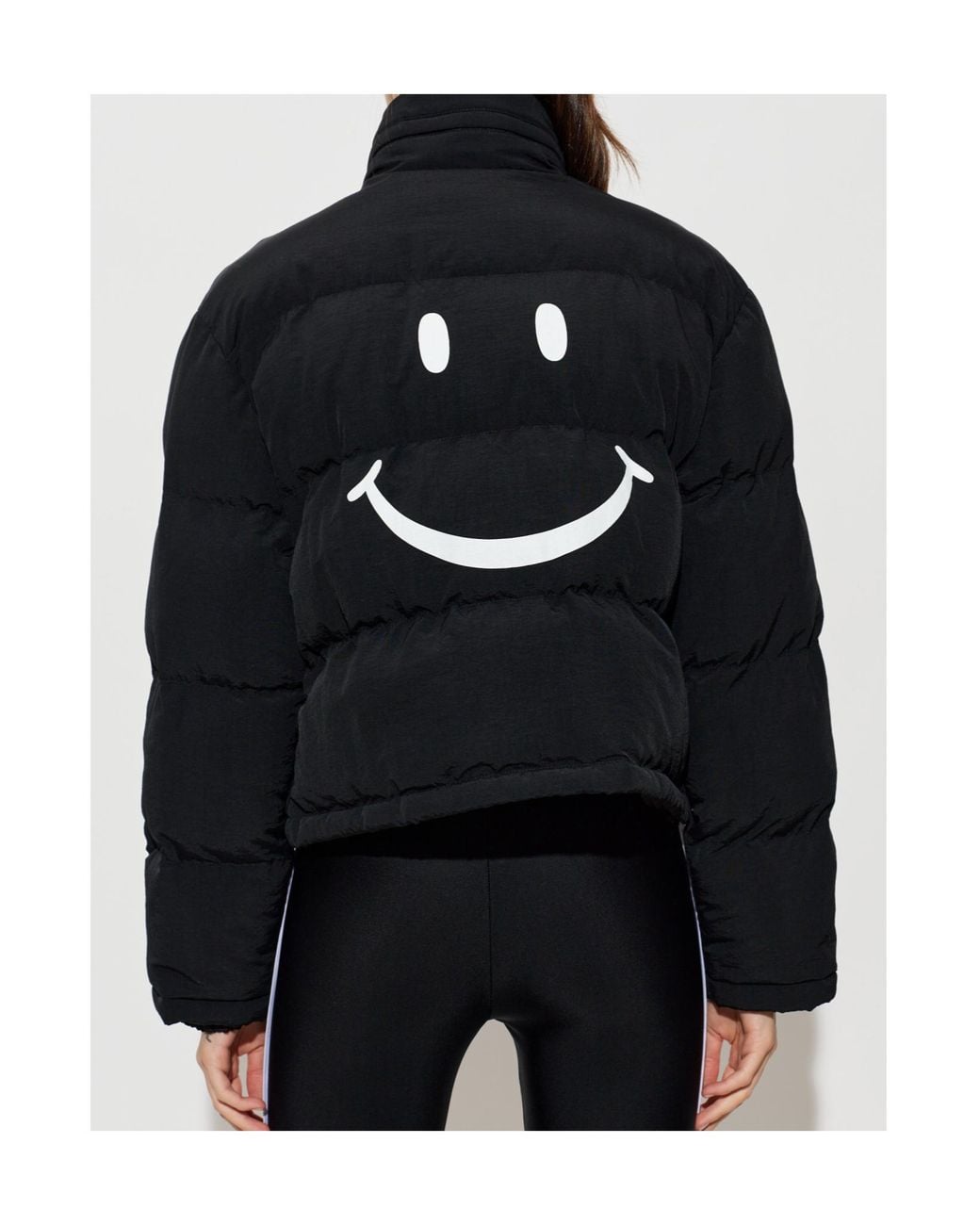 Moschino Blue Logo Stand Collar Puffer Jacket