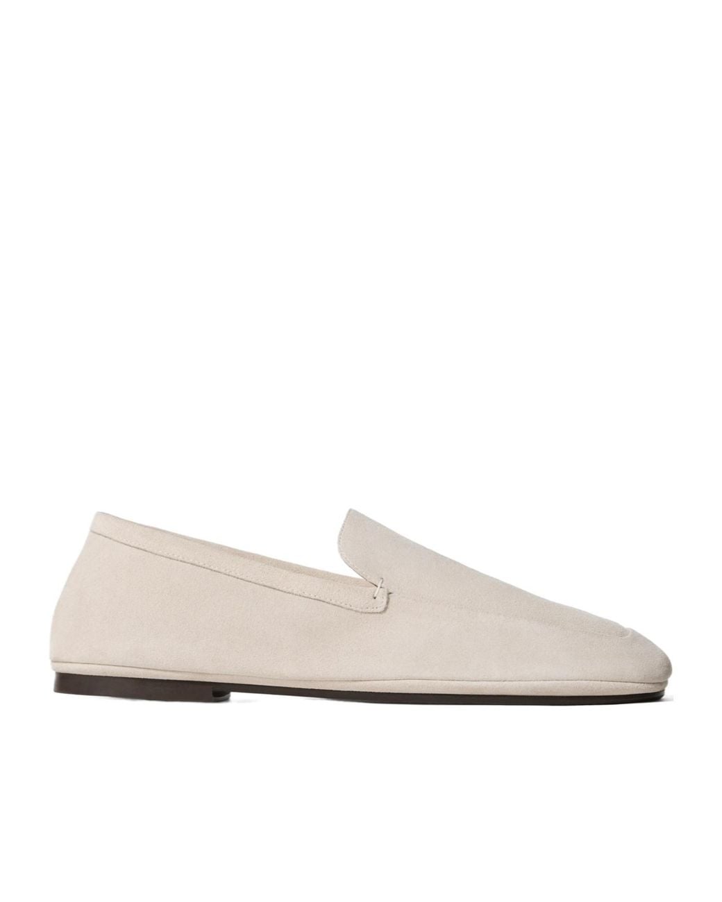 Lemaire White Slip On Flat Loafers for men