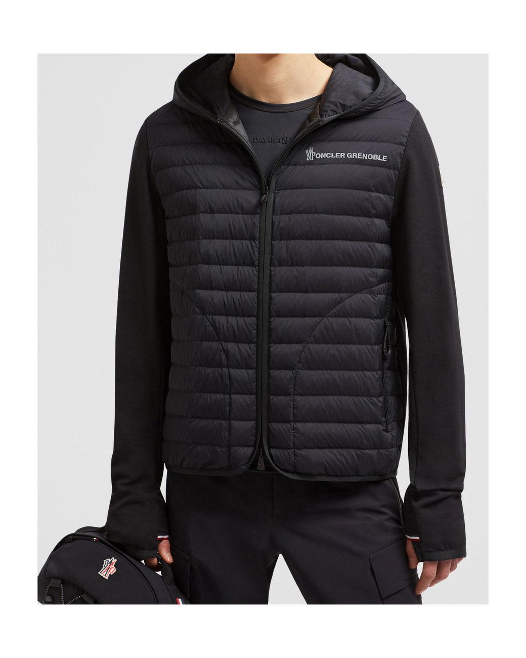 Moncler Black Grenoble Padded Zip-Up Hoodie for men