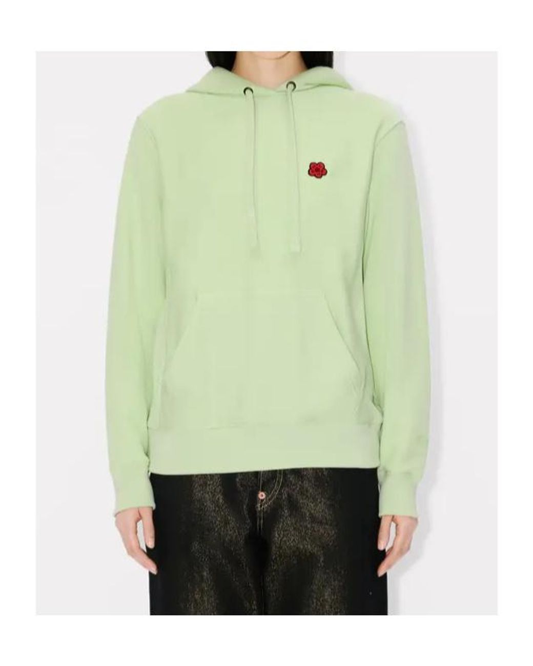 KENZO Green Boke Flower Patch Drawstring Hoodie