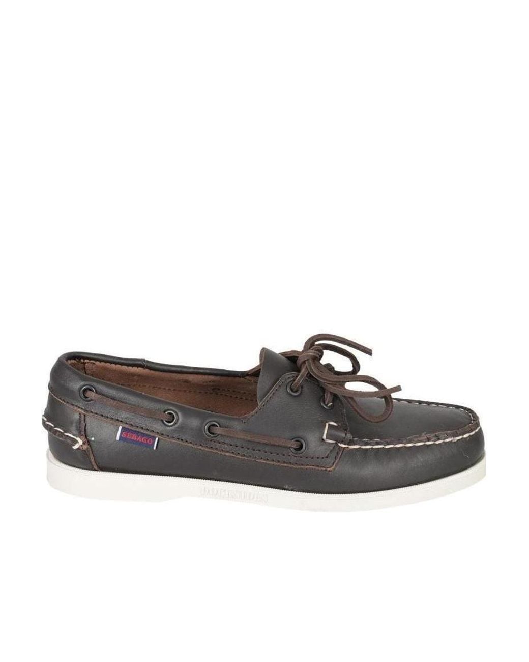 Sebago Brown Docksides Portland Lace-Up Boat Shoes for men