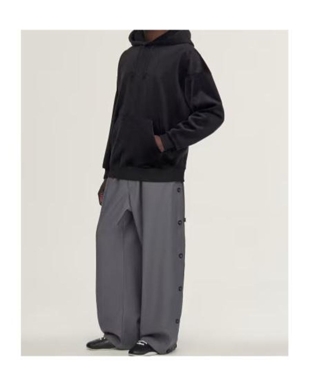 Y-3 Black Relaxed Logo Hoodie for men