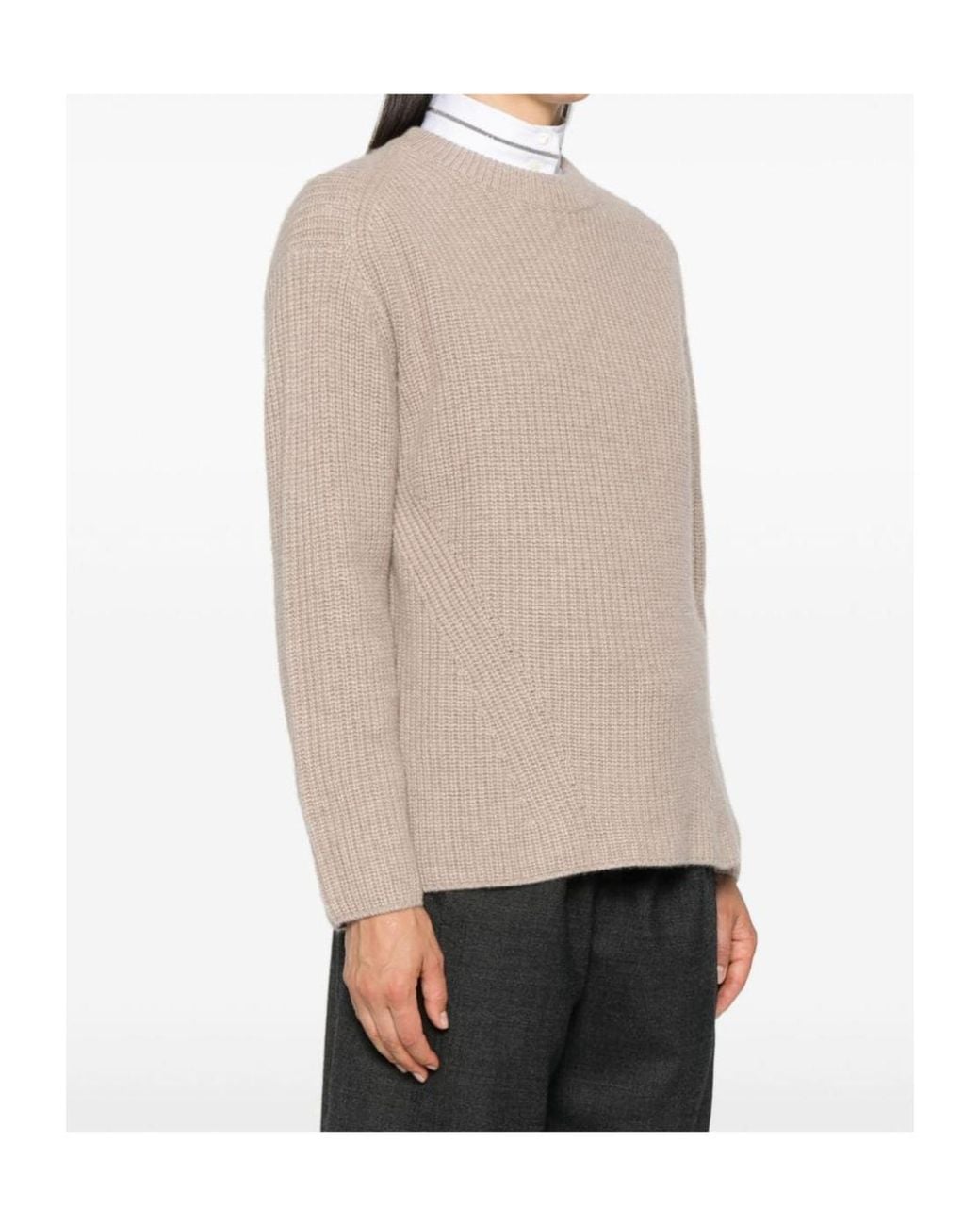P.A.R.O.S.H. Natural Crew-Neck Cashmere Jumper