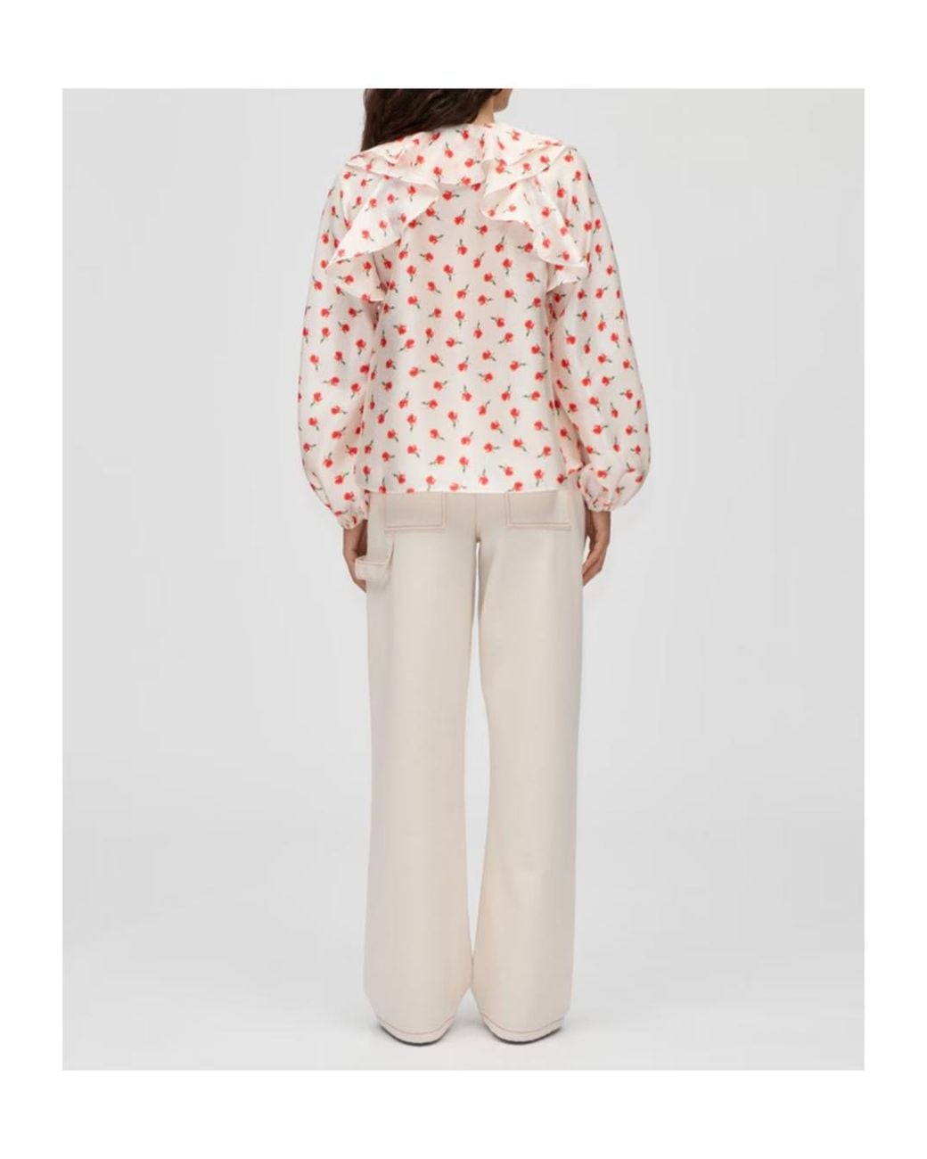 Stine Goya Red Ruffled Shirt