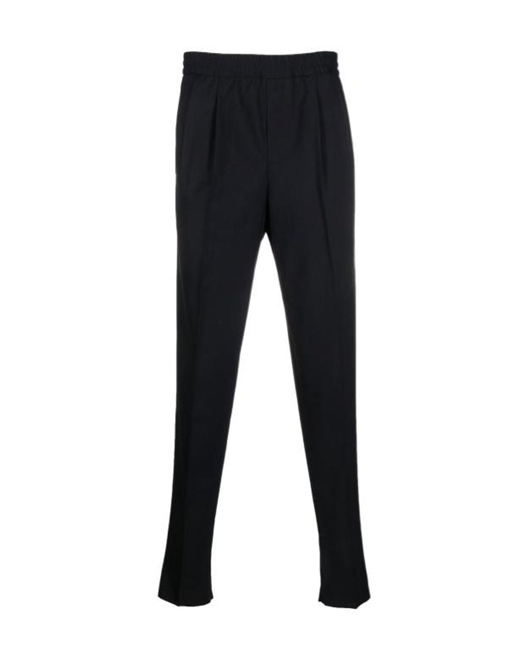 Zegna Black Pleated Casual Pants for men