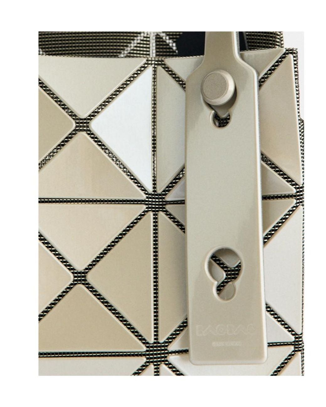 Issey Miyake White Geometric-Patterned Handbag