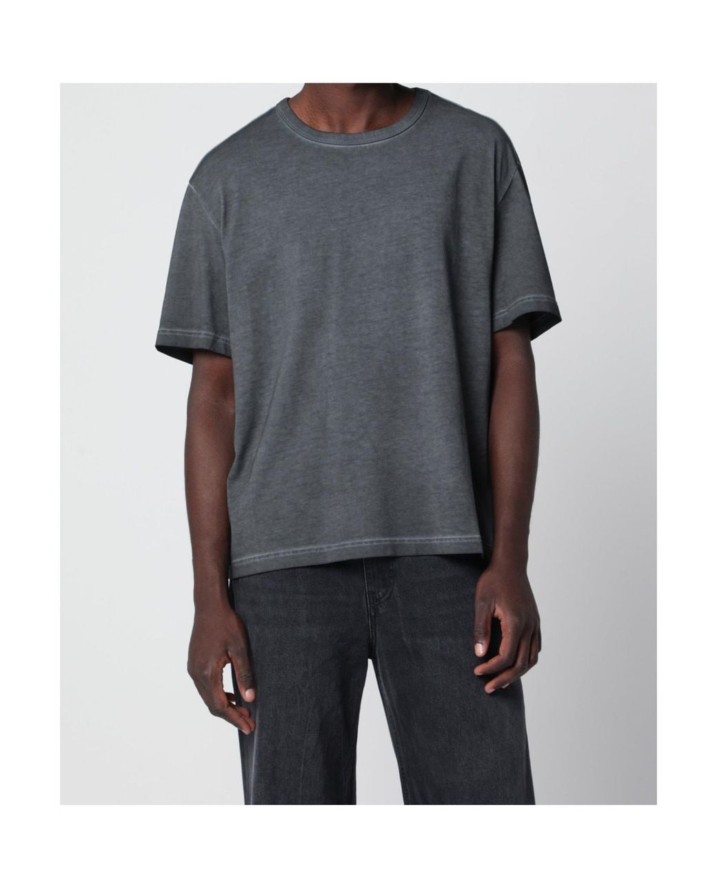 Séfr Gray Crew-Neck Short-Sleeve T-Shirt for men