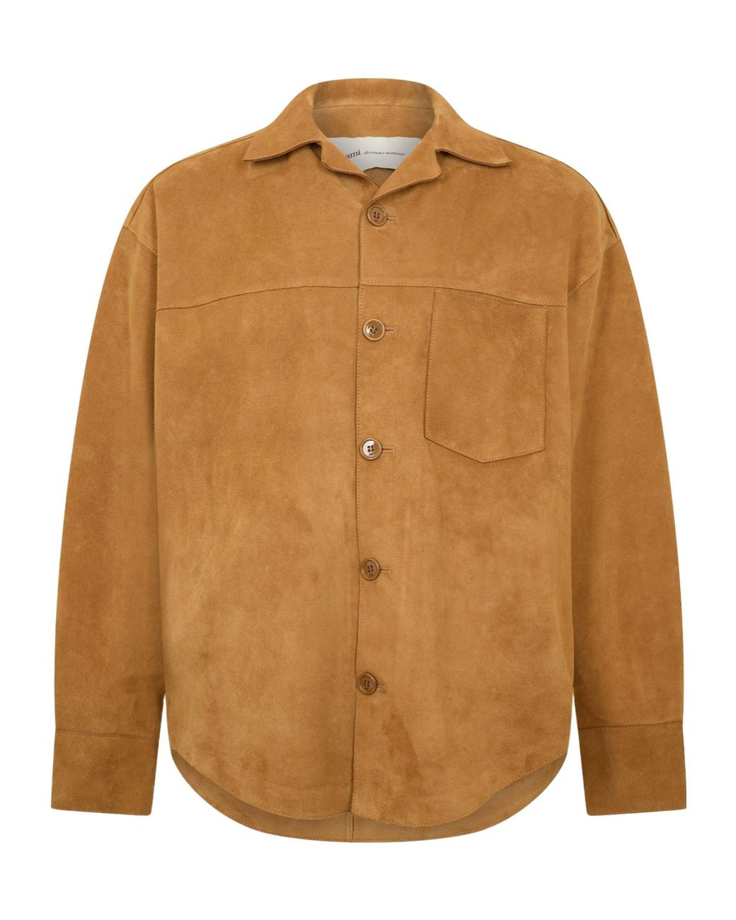 AMI Brown Suede Shirt Jacket for men