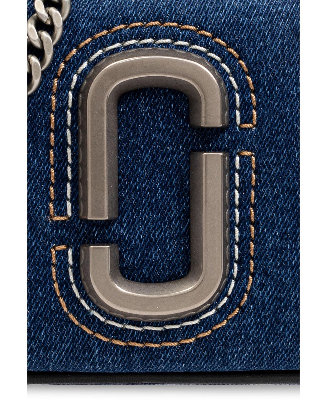Marc Jacobs Blue The Denim Chain Snapshot Crossbody Bag