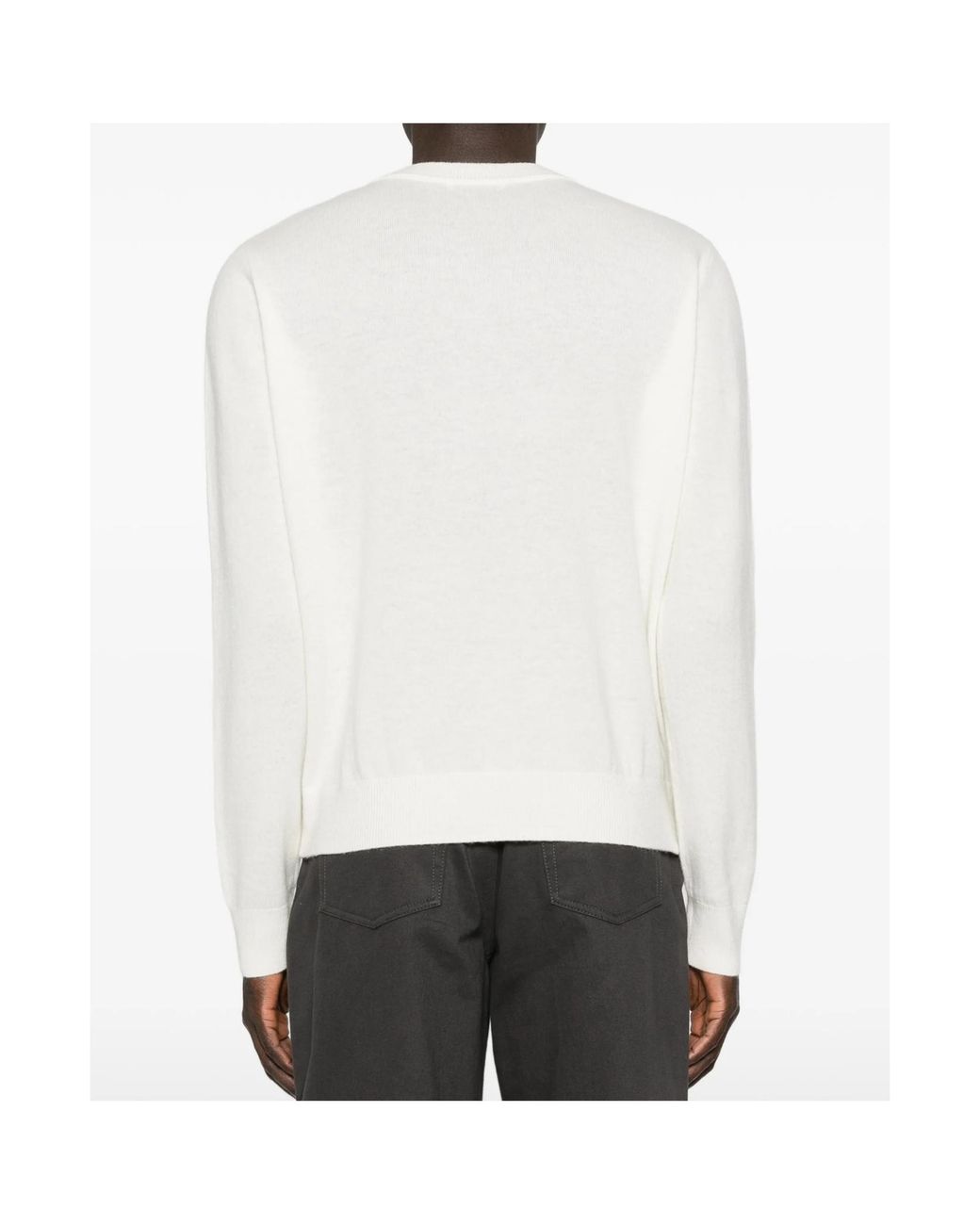 Entire studios White V-Neck Sweater for men