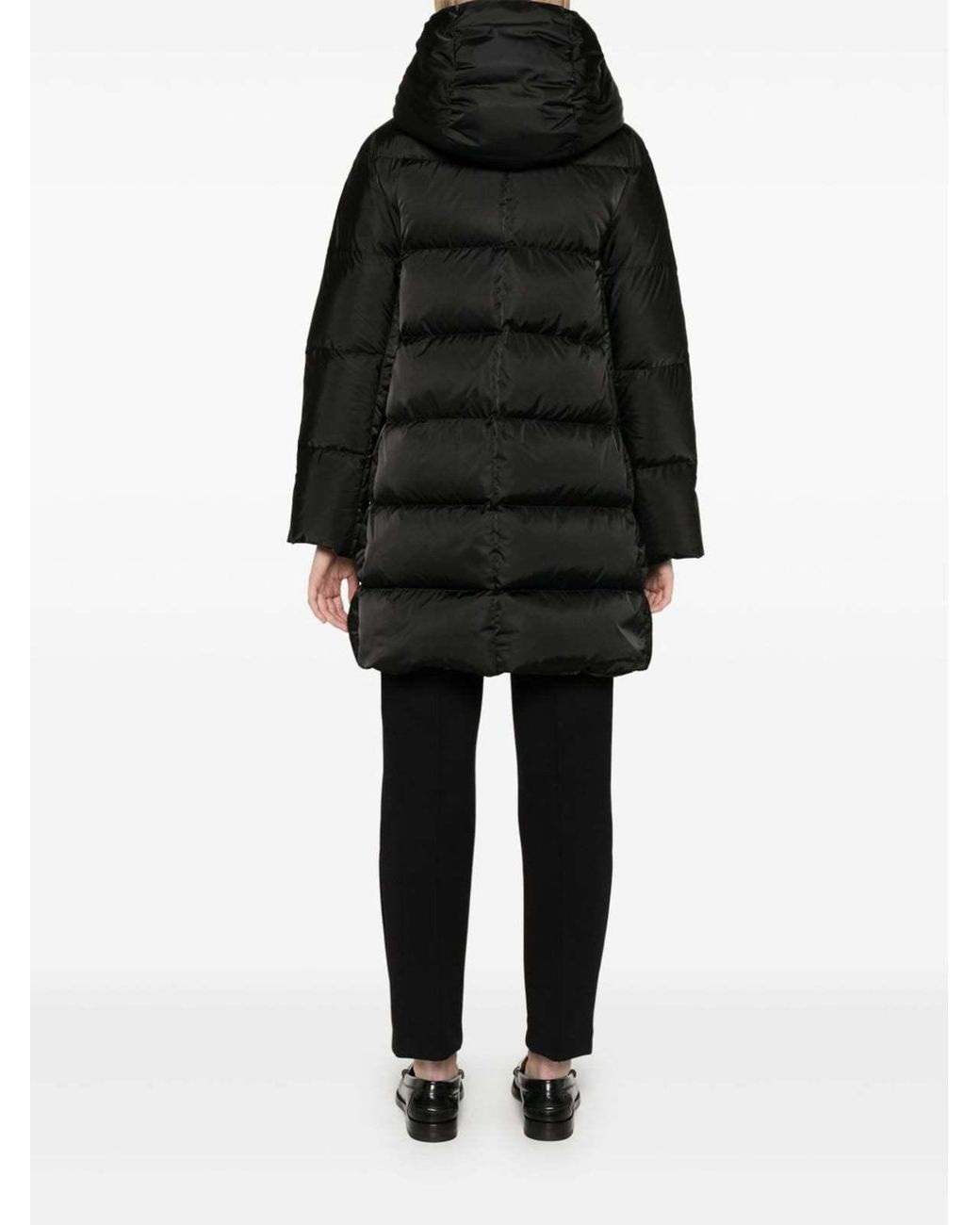 Herno Black Hooded Down Coat
