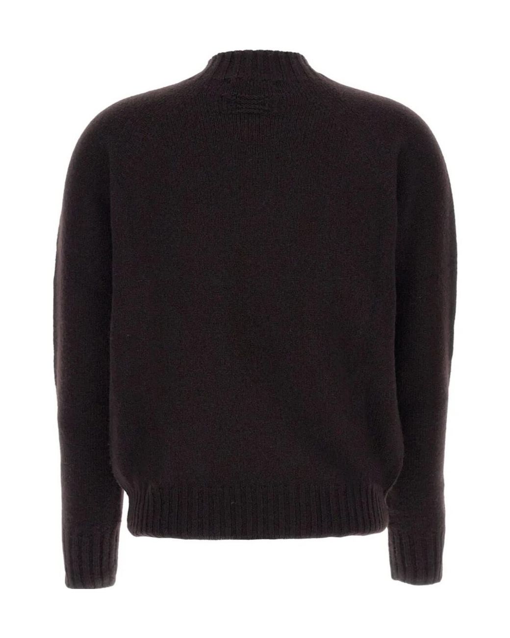 Drumohr Black Wool Crew-Neck Sweater