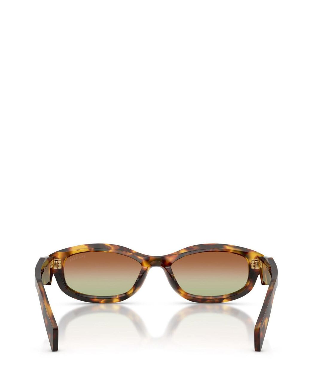 Prada Multicolor Tortoiseshell-Effect Oval-Frame Sunglasses